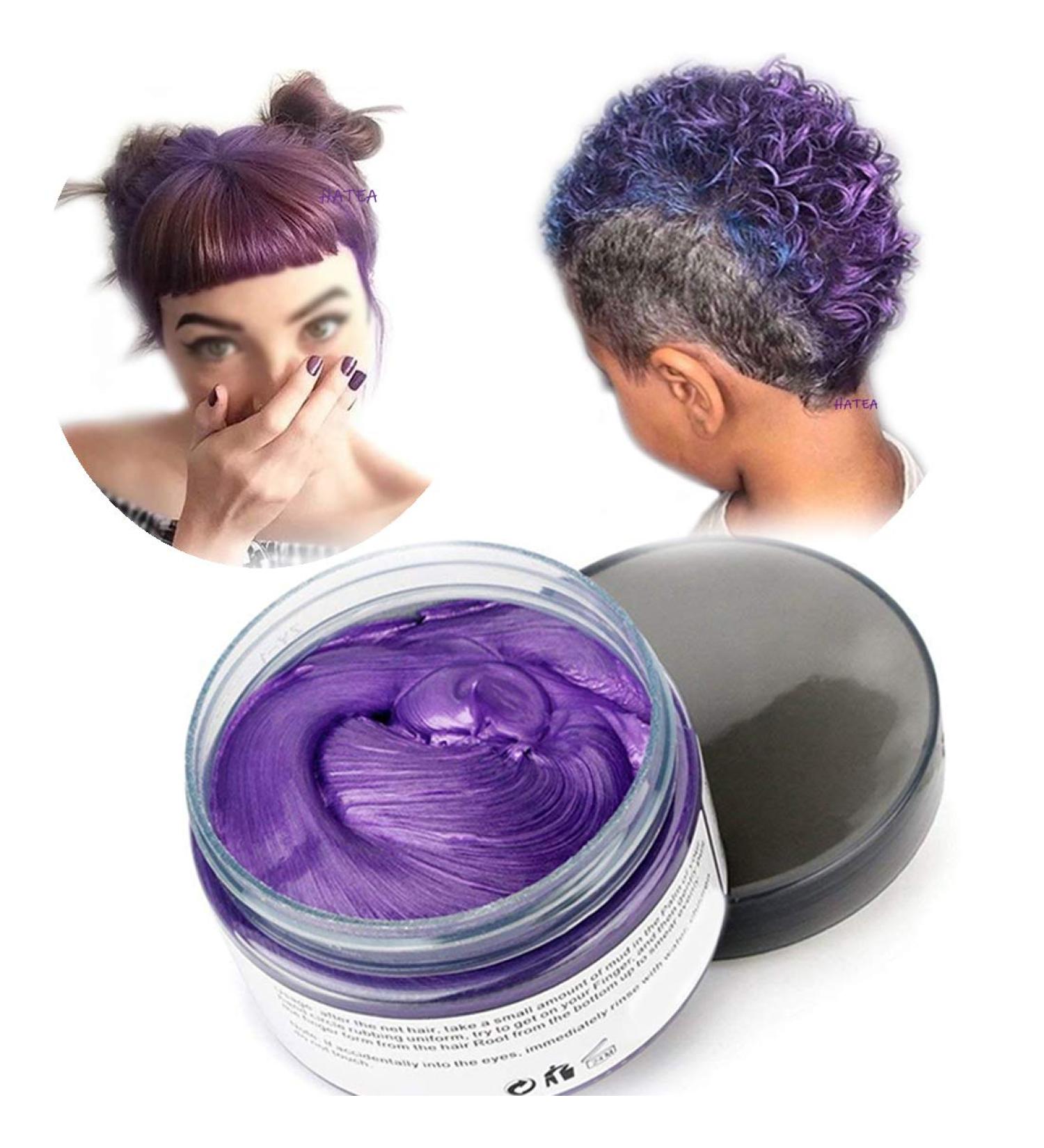 Hair Color Wax - Purple Natural Matte Hair Styling for Party Cosplay & Halloween | International Shipping - Buy Online on GoSupps.com