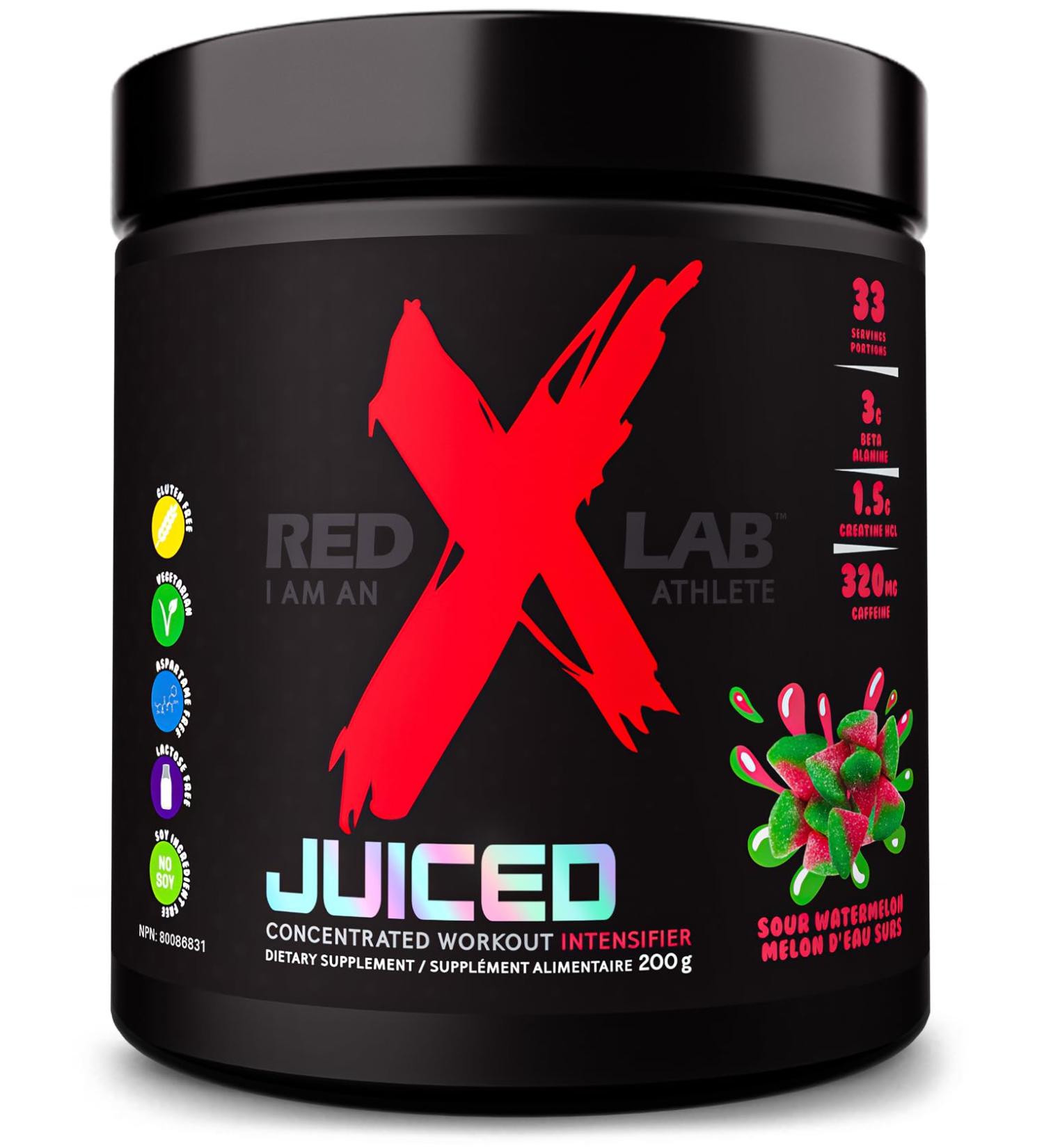 Red X Lab Juiced Pre-Workout Powder Pumps & Strength Hyper Concentrate L-Citrulline Beta Alanine For Men & Women 33 Servings (Sour Watermelon 200g) Sour Watermelon 200g - Buy Online on GoSupps.com