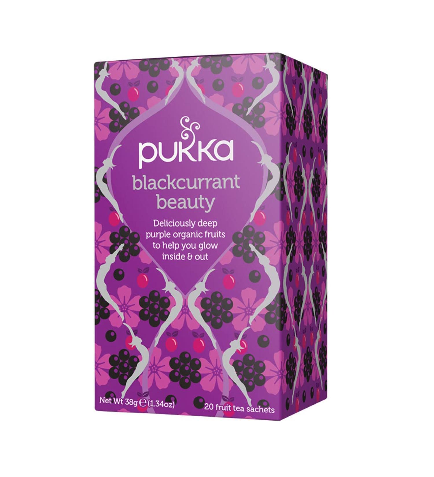 Pukka Blackcurrant Beauty Tea Sachets 20 Count (Pack of 1) Single