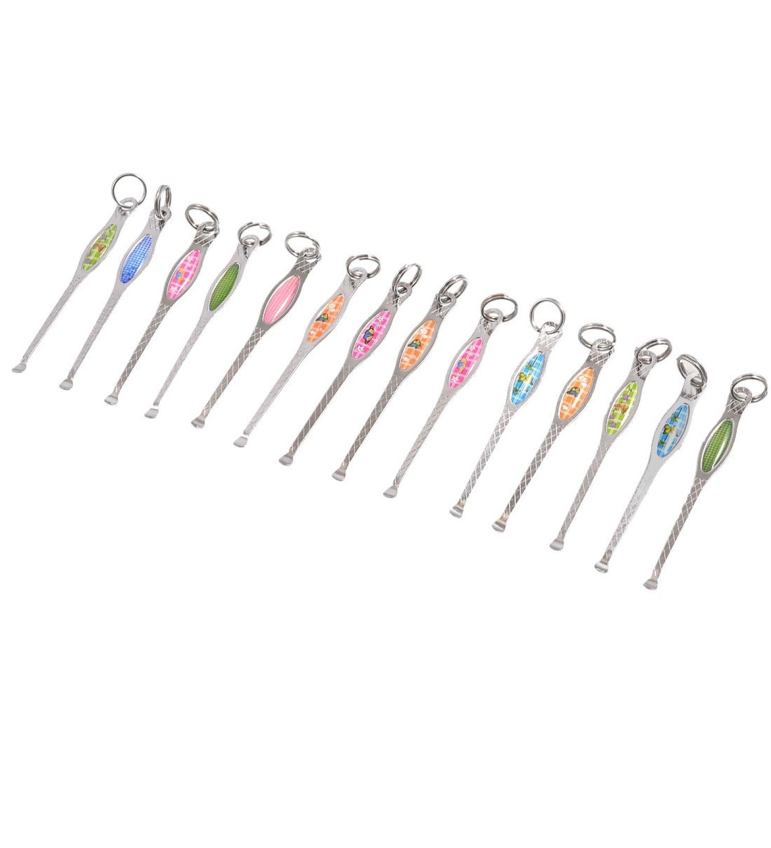 Qtqgoitem 14 Pcs Metal Earpick Earwax Ear Wax Remover Ears Care Tool Silver Tone (Model: 05a 344 b91 682 7f7)