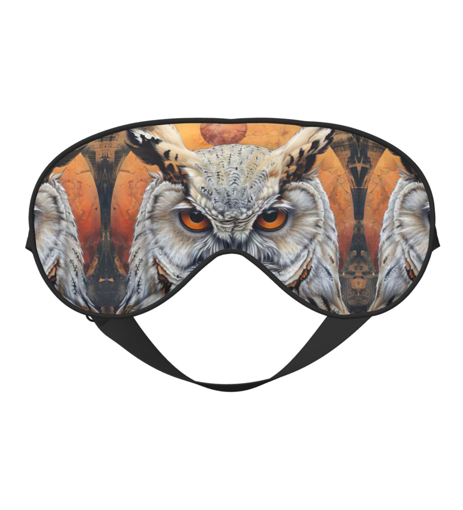 Owl Beliefs Print Unisex Sleep Mask - Double-Sided Eye Mask for Sound Sleep & Skin Care | International Shipping - Buy Online on GoSupps.com