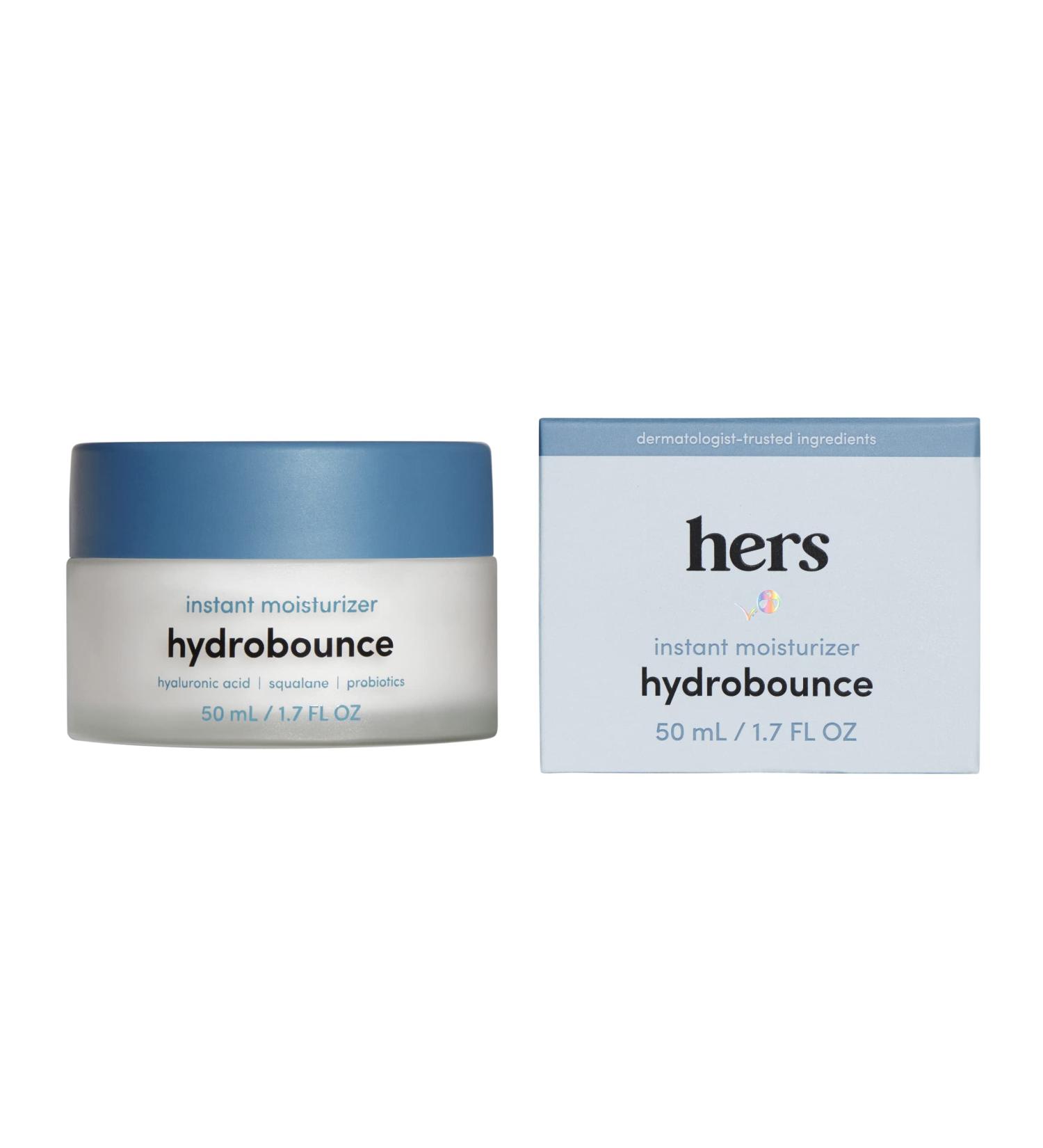 Hers Hydrobounce Instant Moisturizer - Hyaluronic Acid & Squalane Formula - 1.7 fl Oz - Buy Online on GoSupps.com