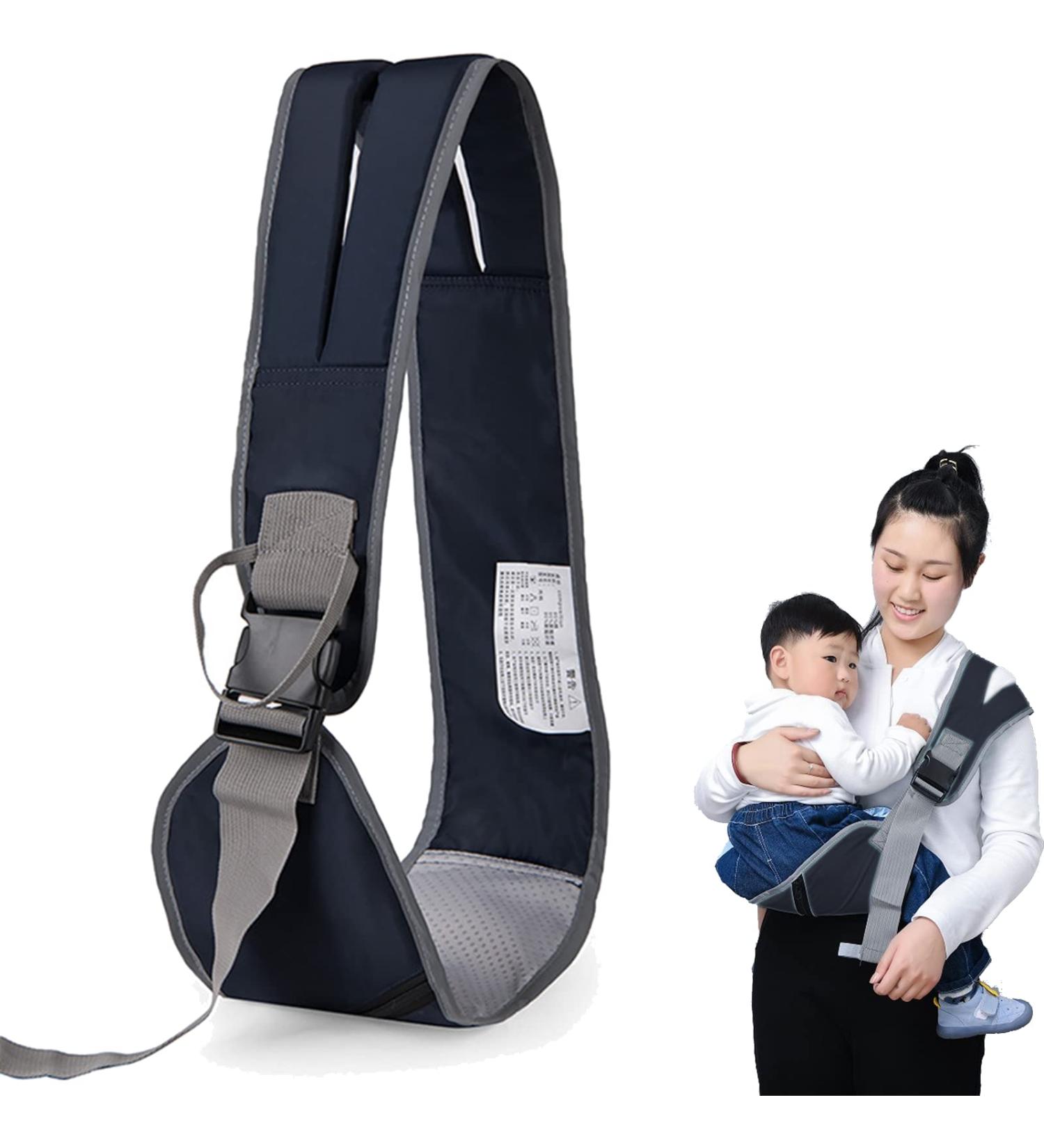 Portable Ergonomic Baby Carrier | Adjustable Comfortable Shoulder Straps | Soft Anti-Slip Toddler Sling for Newborn Infant up to 55Lbs | Dark Blue - Buy Online on GoSupps.com
