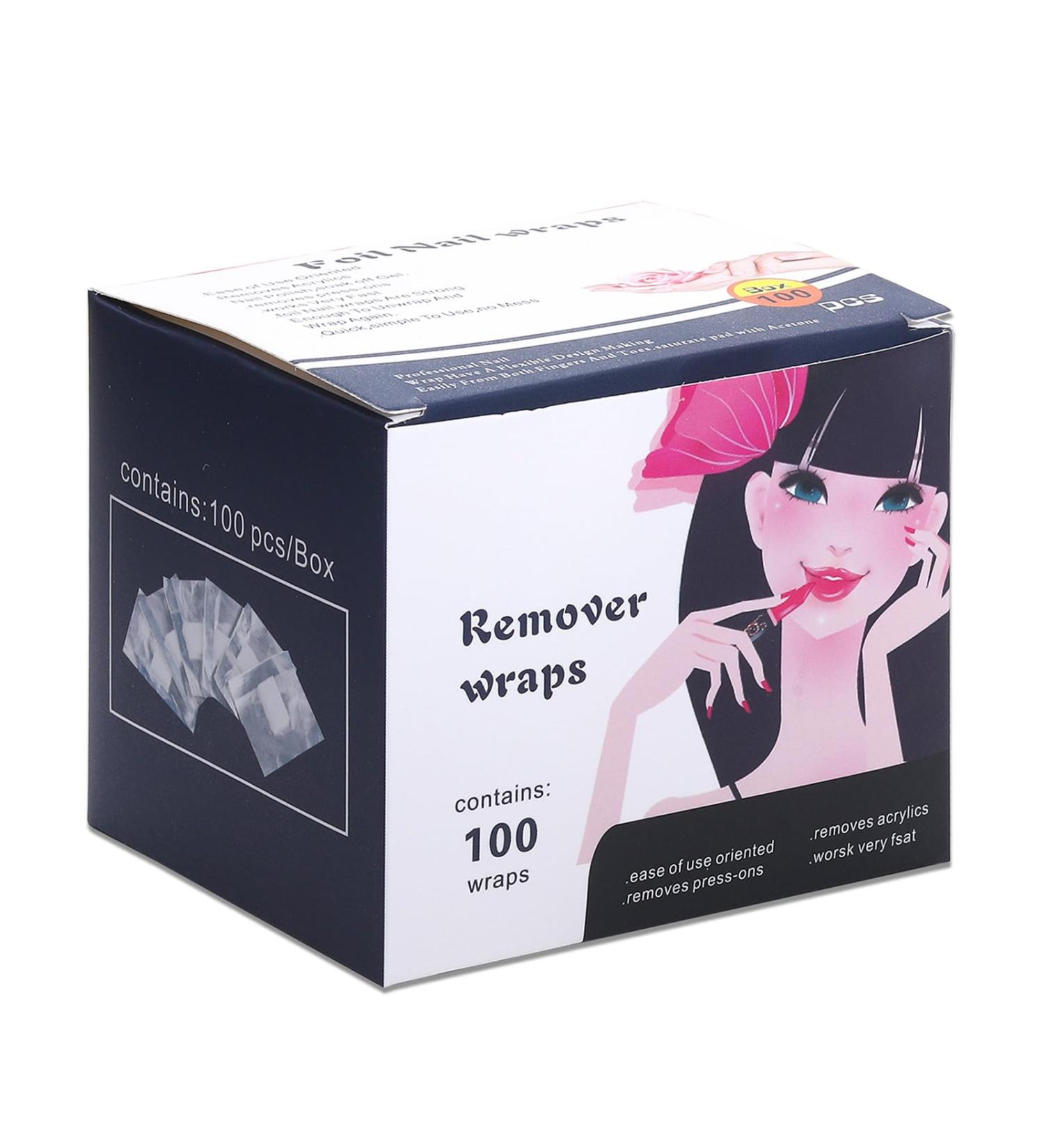 Lot de 100 enveloppes en aluminium doux pour ongles avec tampon - Pour salon et manucure la maison - Buy Online on GoSupps.com
