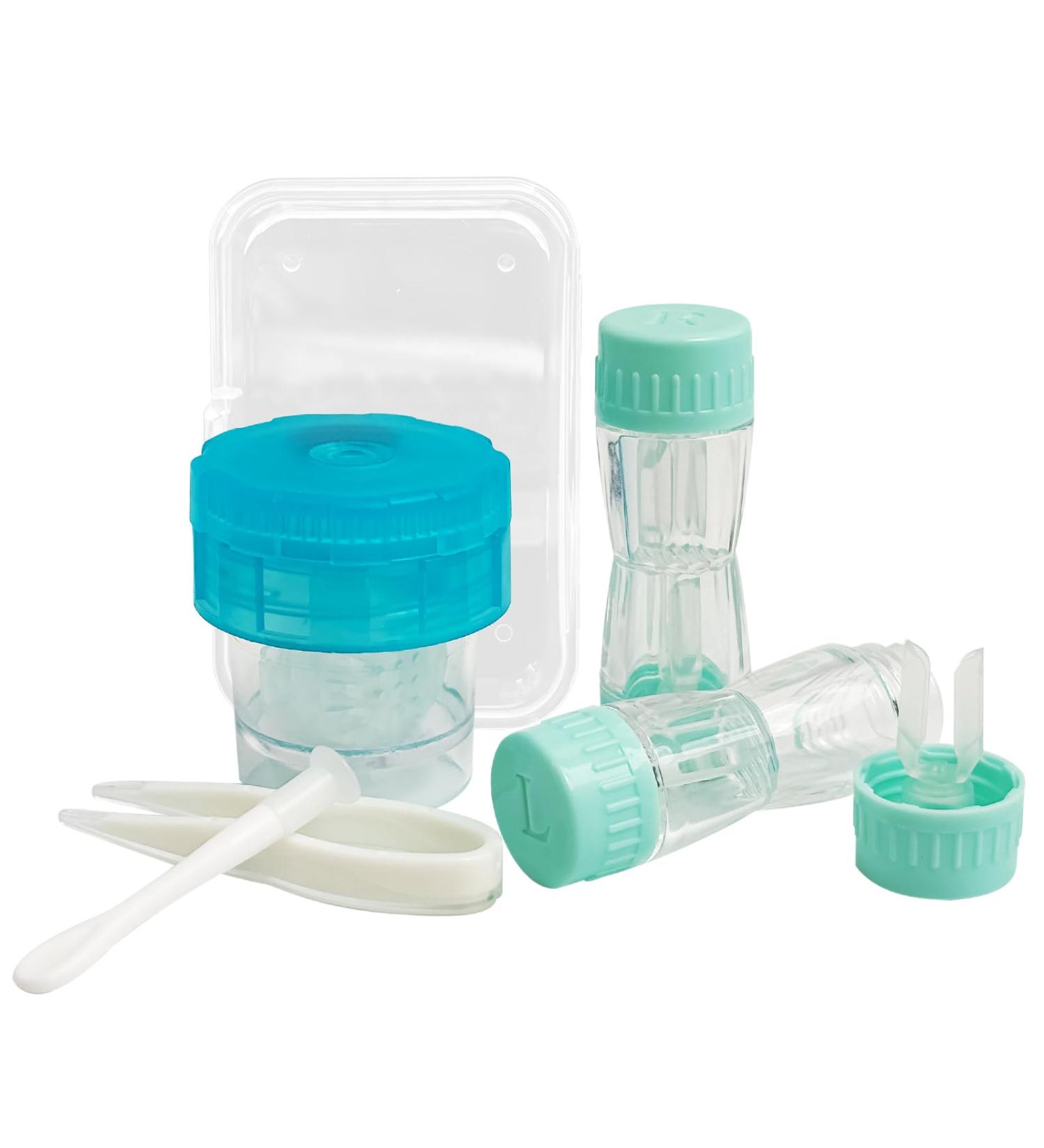 Premium Contact Lens Container & Cleaner for Rigid RGP Lenses - 2 Pack with Swivel Design - Buy Online on GoSupps.com