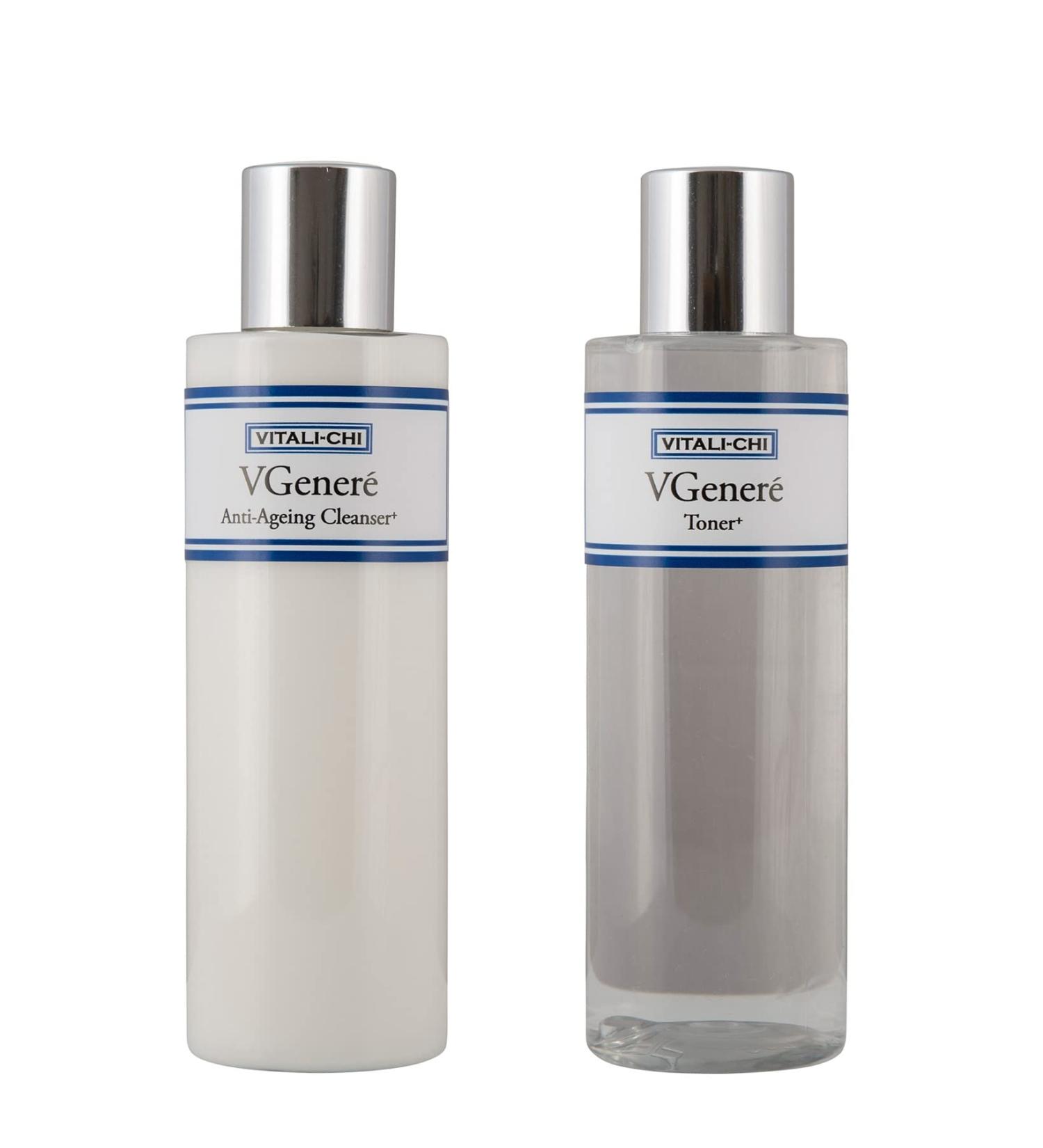 2 Pack Anti-Aging Toners + Anti-Aging Cleanser - Repairs Skin Lines & Wrinkles & Reduces Dirt Circles with Multivitamins - Moisturizing Toner (200ml) & Natural Lotion - Buy Online on GoSupps.com