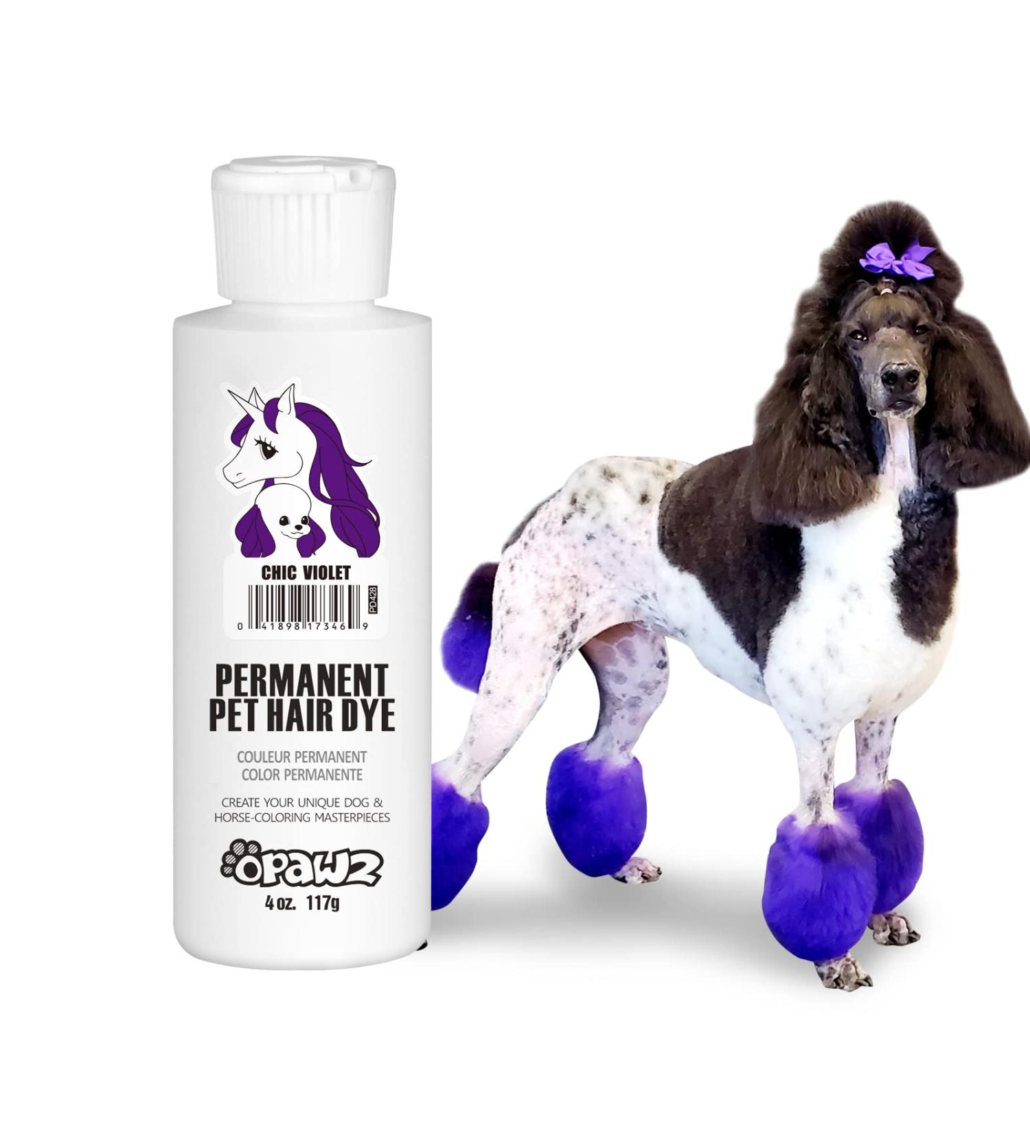 Opawz Permanent Pet Hair Color - Safe Bright Chic Violet Dye for Dogs & Horses | Lasts Over 20 Washes - Buy Online on GoSupps.com