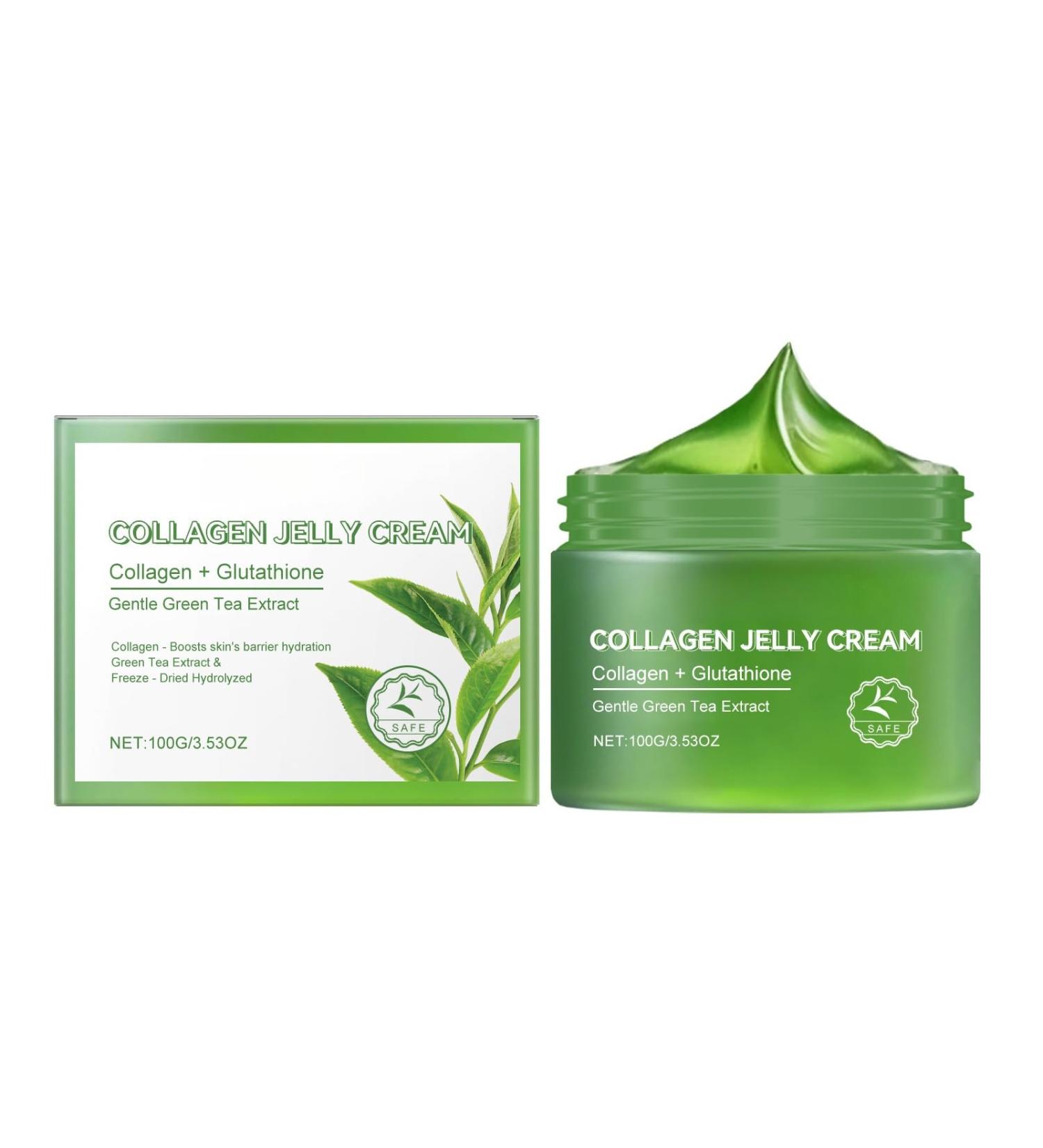 DOBYONE Green tea collagen jelly cream gently moisturizes and nourishes the face soothes dry skin and replenishes moisture - Buy Online on GoSupps.com