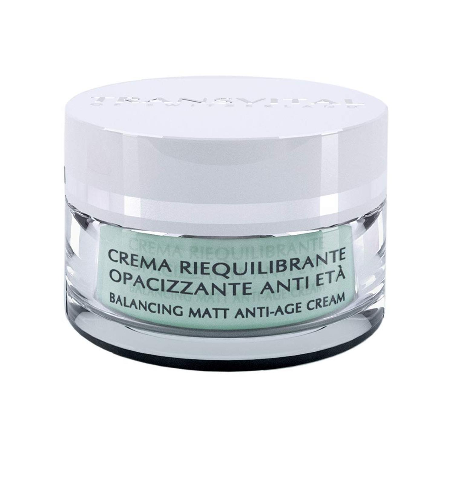  Transvital Essentials Anti-Aging Opaque Rebalancing Cream Matante Cream with Scardaccio Thistle Extract Witch Hazel Floral Water and Vitamin E - 50 ml - Buy Online on GoSupps.com