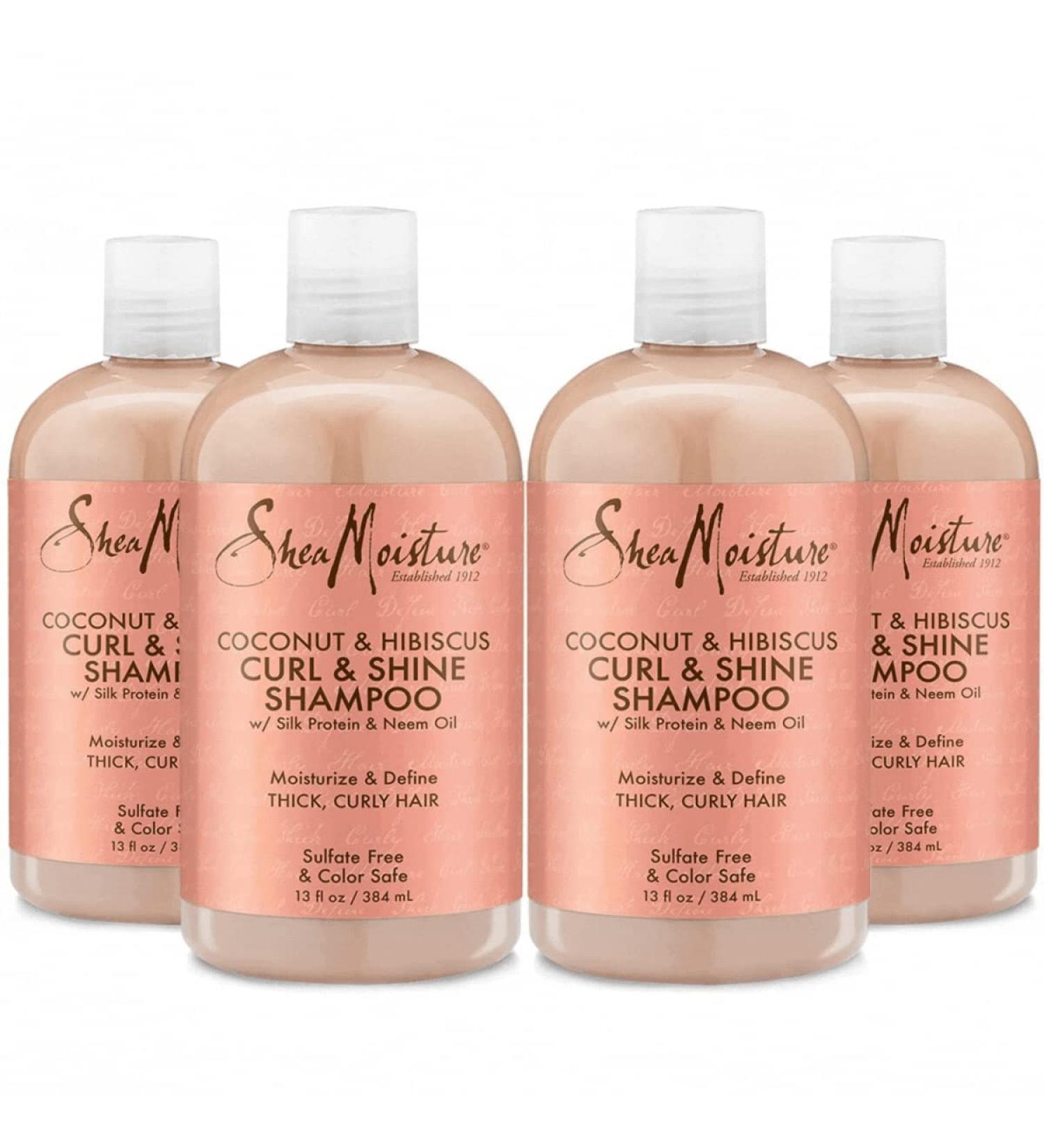 Buy SheaMoisture Coconut & Hibiscus Curl & Shine Shampoo - Sulfate Free Nourishing Formula for Curly Hair 4 Pack (13 Fl Oz) - International Shipping Available - Buy Online on GoSupps.com