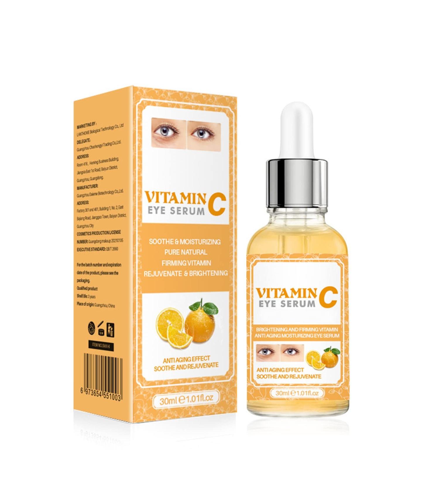 Vitamin C Eye Serum for Anti-Ageing, Wrinkles, Puffy Eyes & Dark Circles - Buy Online on GoSupps.com