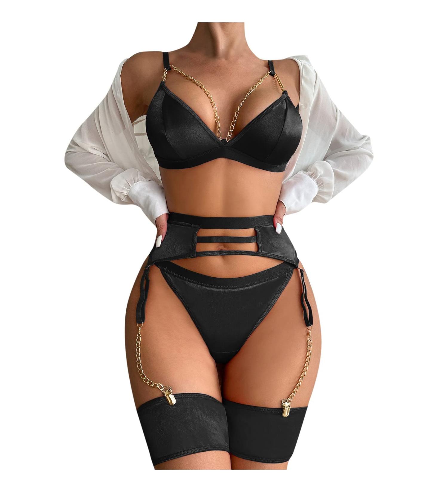 Shop Liangtuohai Valentine's Day Open Negligee & G-String Nightgown for Women - Elegant Nightwear for International Shipping - Buy Online on GoSupps.com