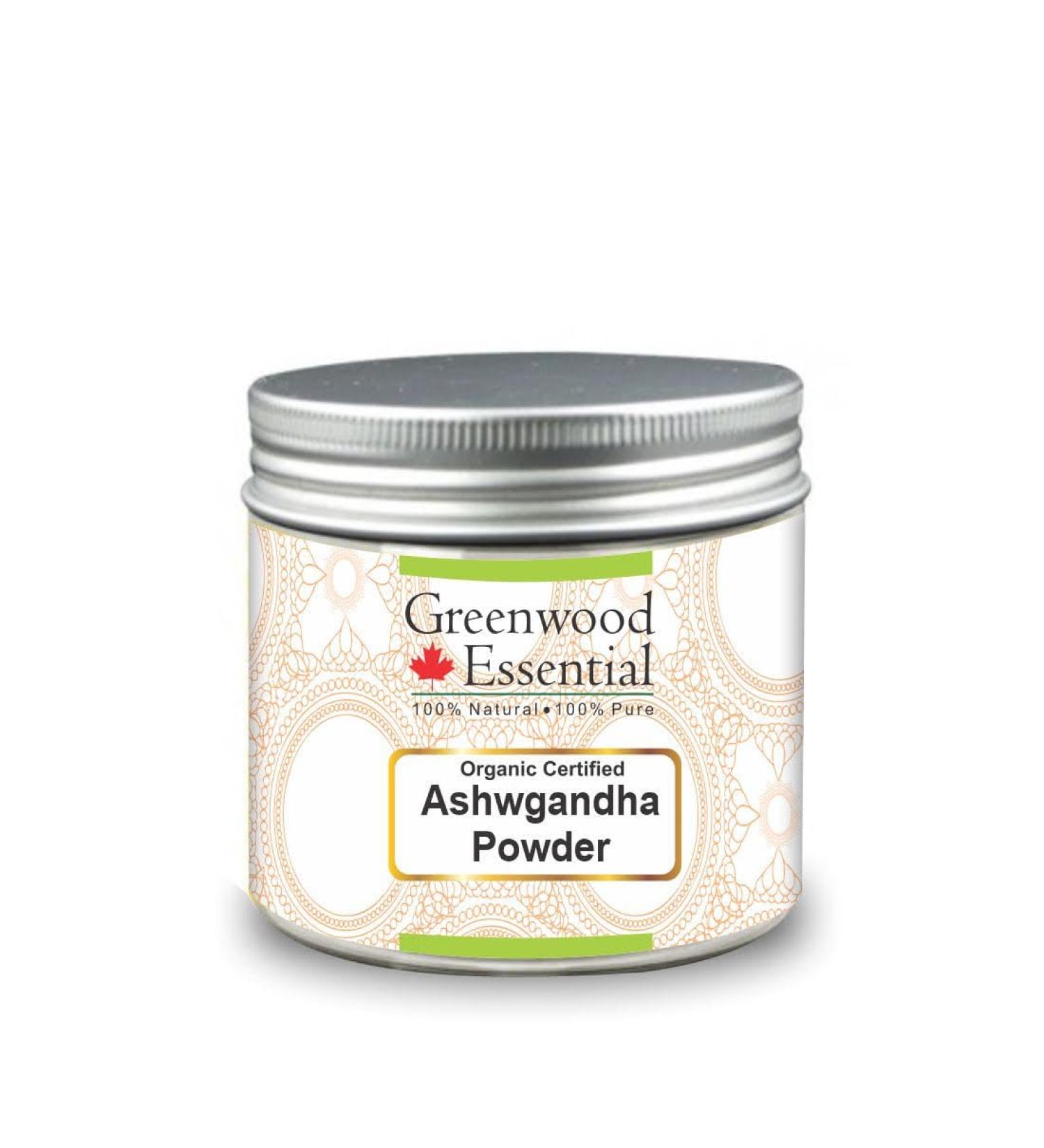 Greenwood Essential Pure Ashwgandha Powder (Withania somnifera) Organic Certified 100% Natural Therapeutic Grade 100gm (3.5 oz) Ashwgandha Powder 1 Count (Pack of 1) - Buy Online on GoSupps.com