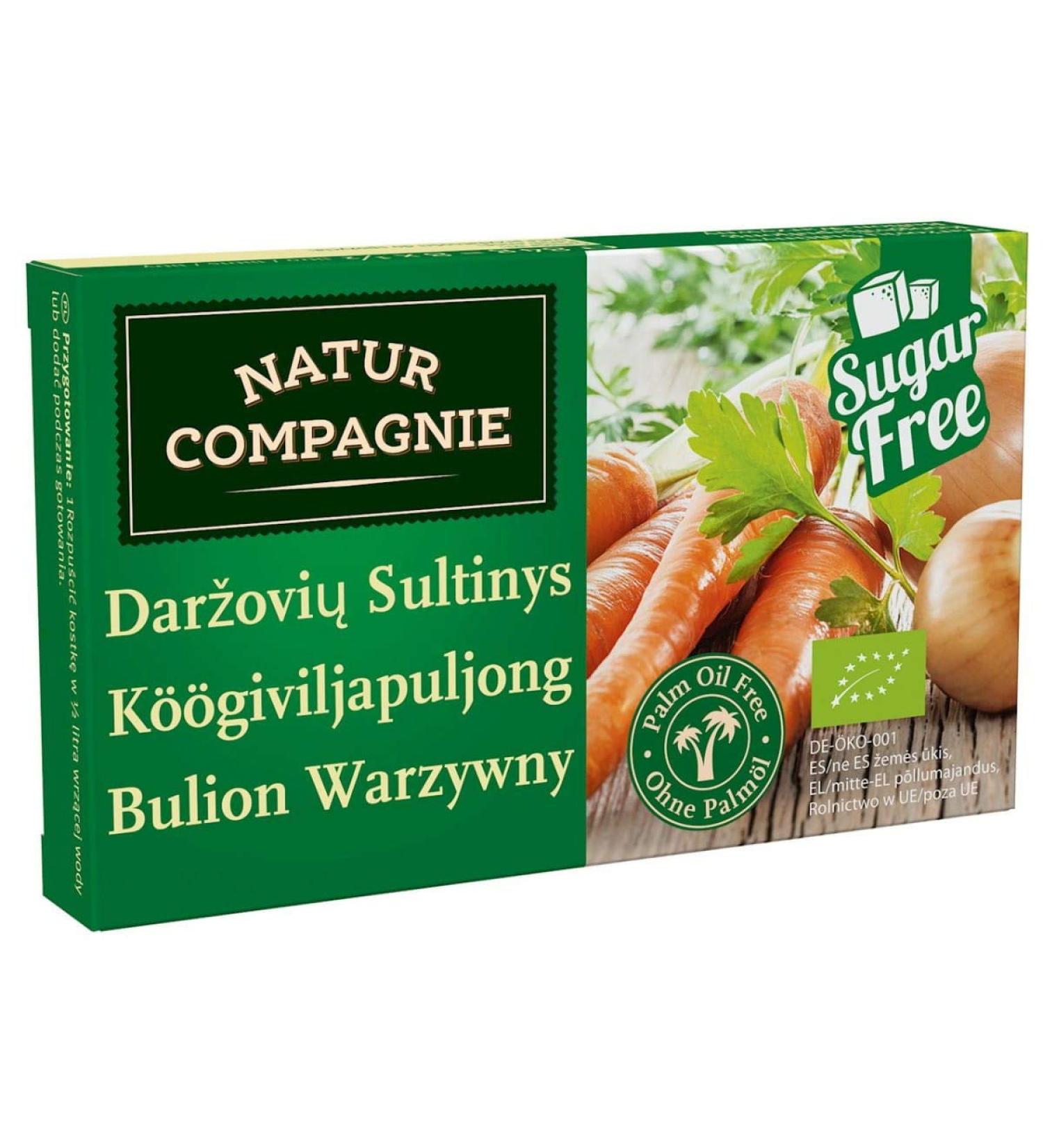 NATUR COMPGNIE Organic vegetable stock cubes with no added sugar 84g - NATUR COMPANY