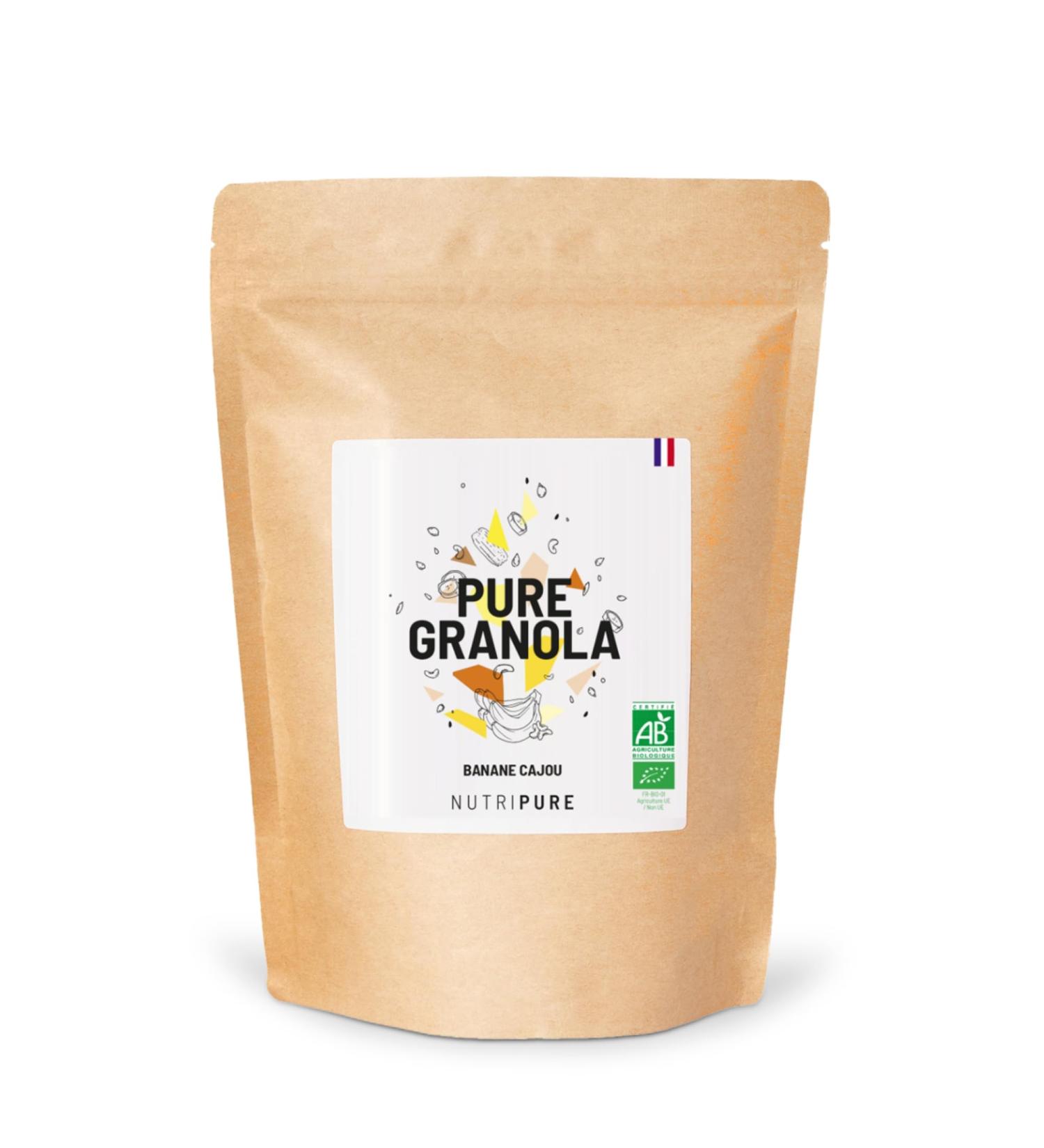 Nutripure | Pure Organic Granola | Rich in Protein and Fiber | Vegan Muesli Raw No Preservatives or Added Sugar | Banana Ca - Buy Online on GoSupps.com