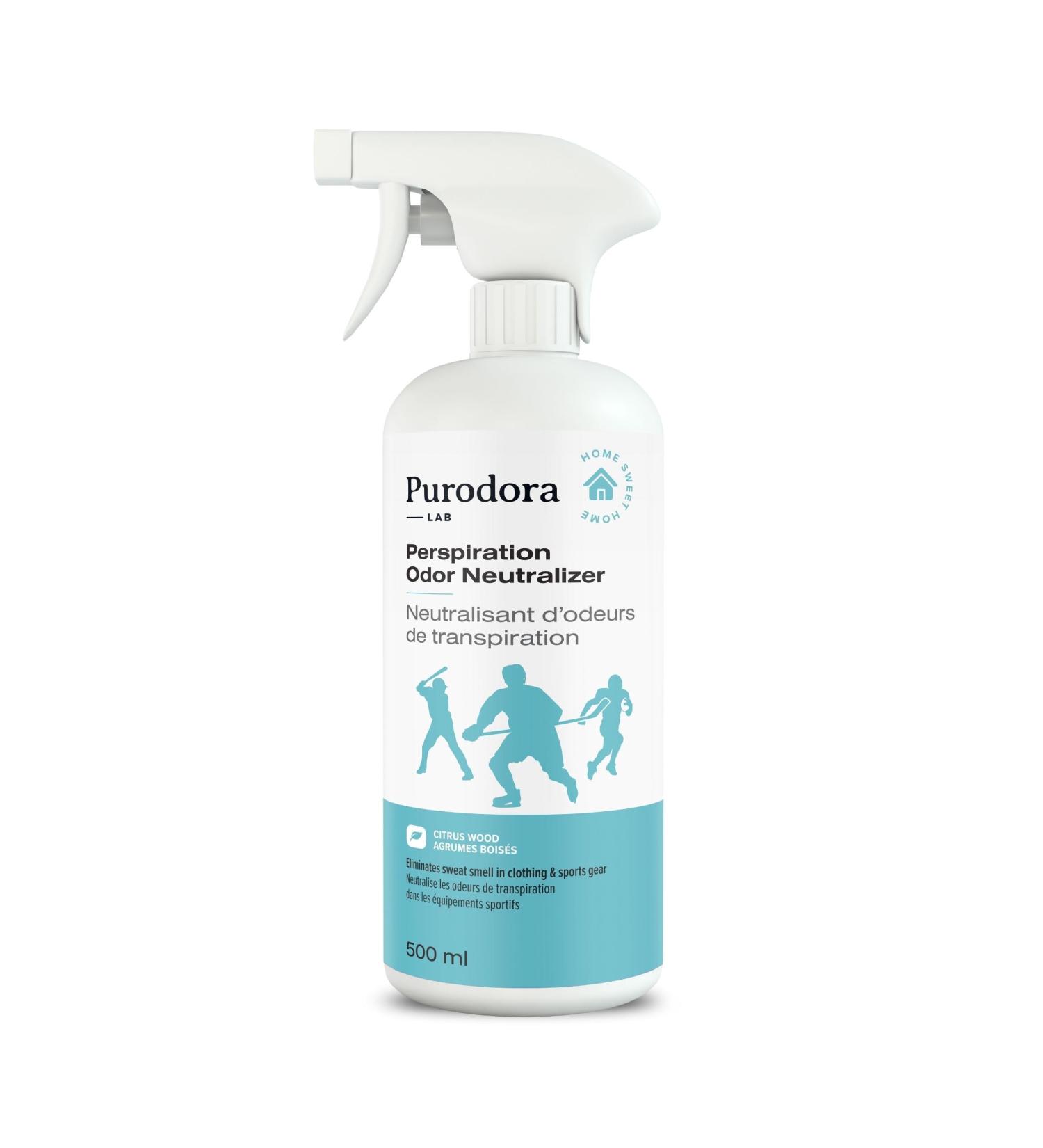 Purodora Lab Gym Bag and Shoe Deodorizer Spray | All Natural Eco-Friendly Odor Eliminator (Citrus Wood Scent) - 17oz - Buy Online on GoSupps.com