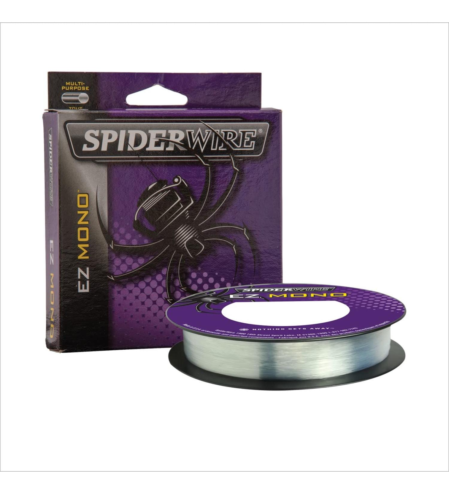 Spiderwire EZ Fishing Line 110 Yards | 8lb Fluorescent Clear/Blue | Braid/Fluorocarbon/Monofilament - Buy Online on GoSupps.com