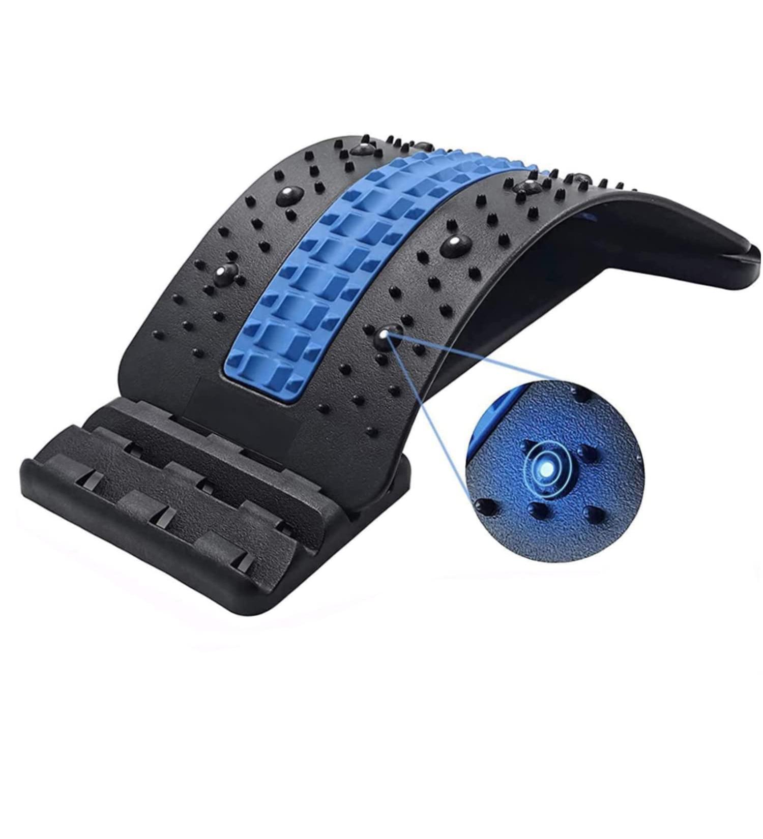 Spine Deck Back Stretcher for Lower Back - 4-Level Back Cracker in Black/Blue - Buy Online on GoSupps.com