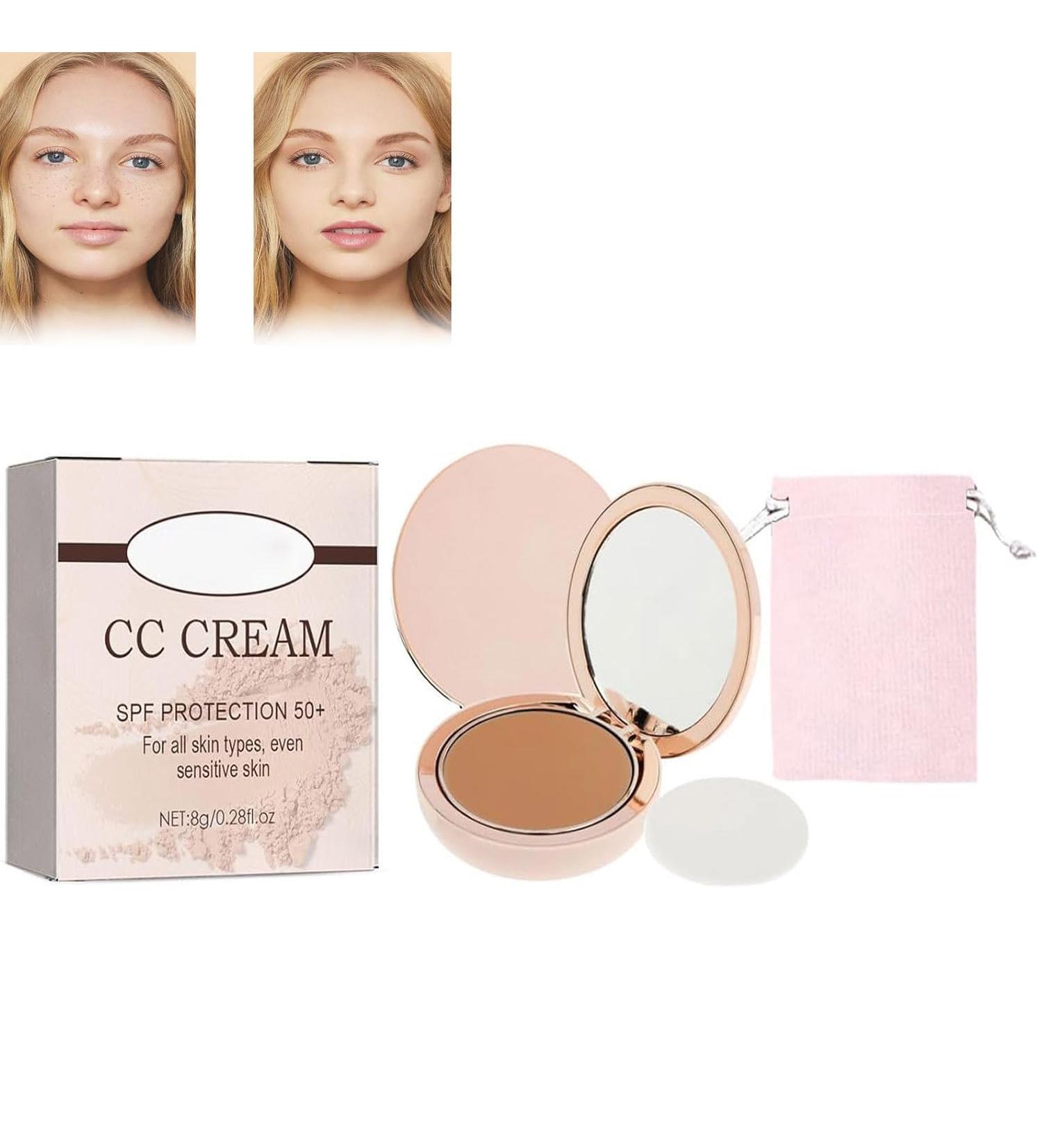 Always Divina Illumina Cc Creamy Compact Spf 50+ Ilumina Powder Foundation Makeup Cc Cream Concealer Set up Powder With Mirror & Makeup Pocket (06 Dark Brown) 8 g (Pack of 1) 06 Dark Brown - Buy Online on GoSupps.com