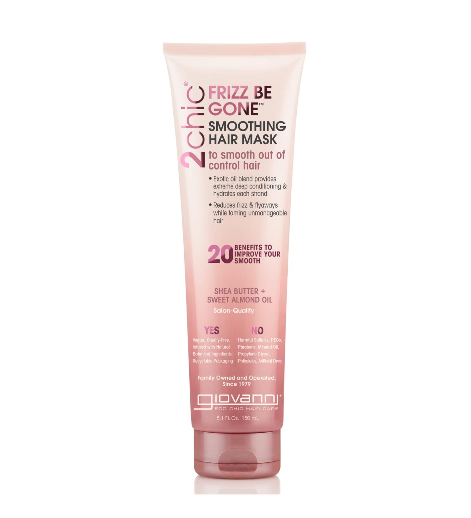 Giovanni 2chic Frizz Be Gone Hair Mask - Shea Butter & Sweet Almond Oil (5.1 fl oz) - Buy Online on GoSupps.com