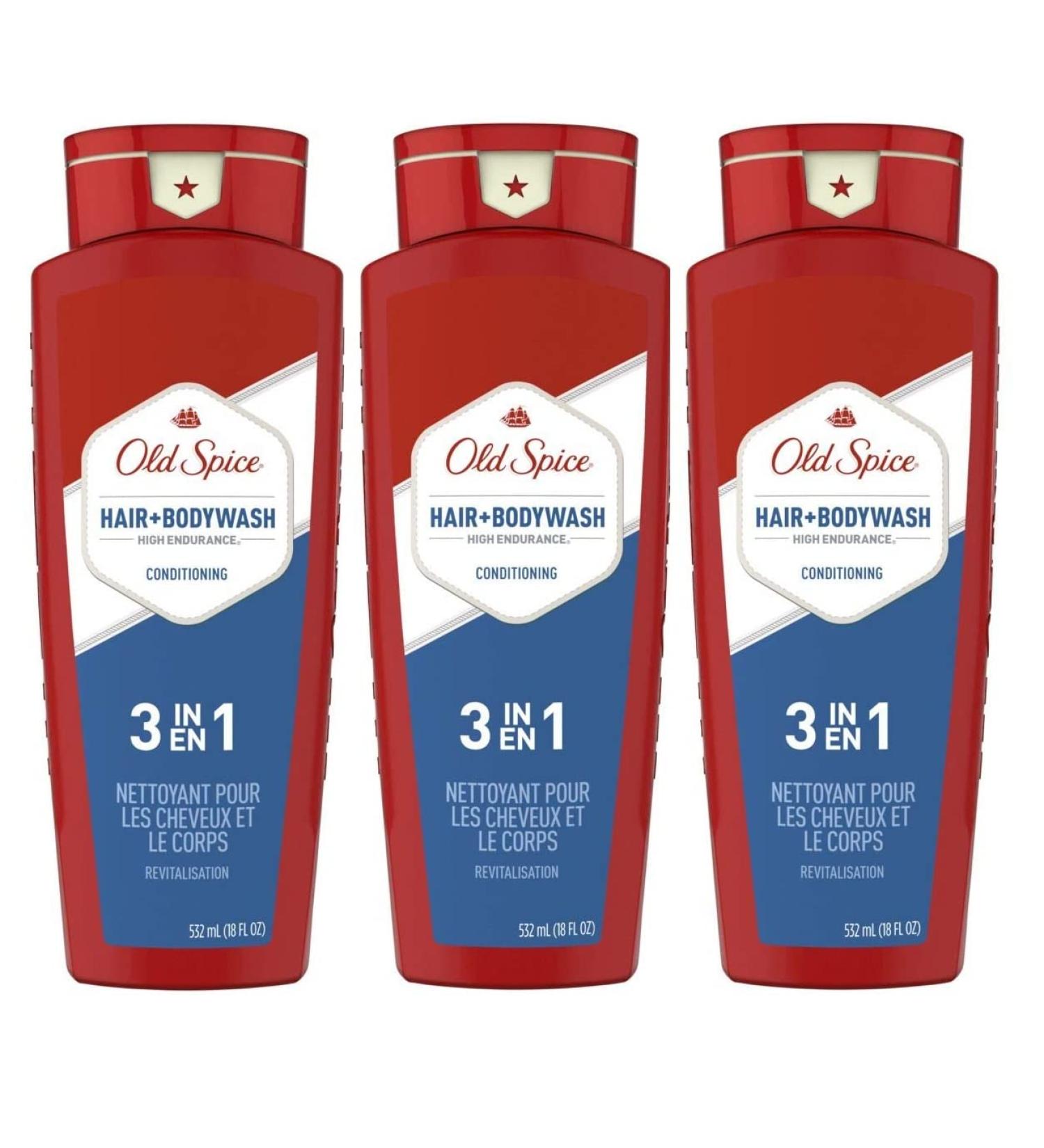 Old Spice High Endurance 3-Pack Conditioning Hair & Body Wash - 18 Fl Oz - Buy Online on GoSupps.com