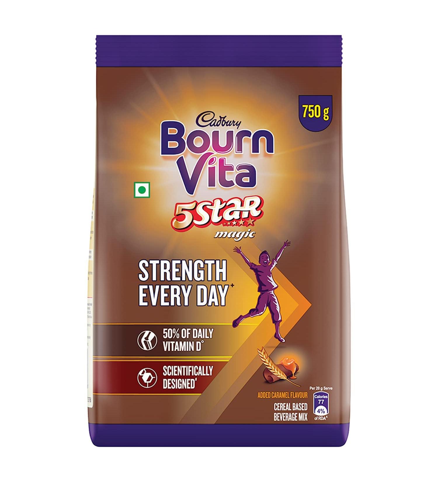 Cadbury Bournvita 5 Star Magic Health Drink 750 gm refill pack - Buy Online on GoSupps.com