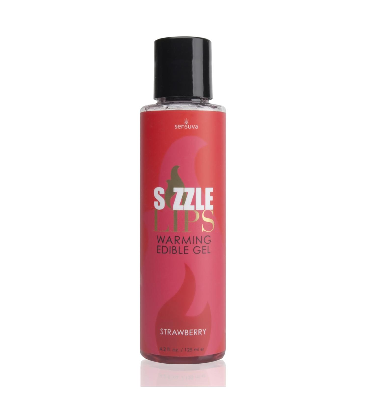 Sensuva Sizzle Lips Edible Heating Gel - Strawberry