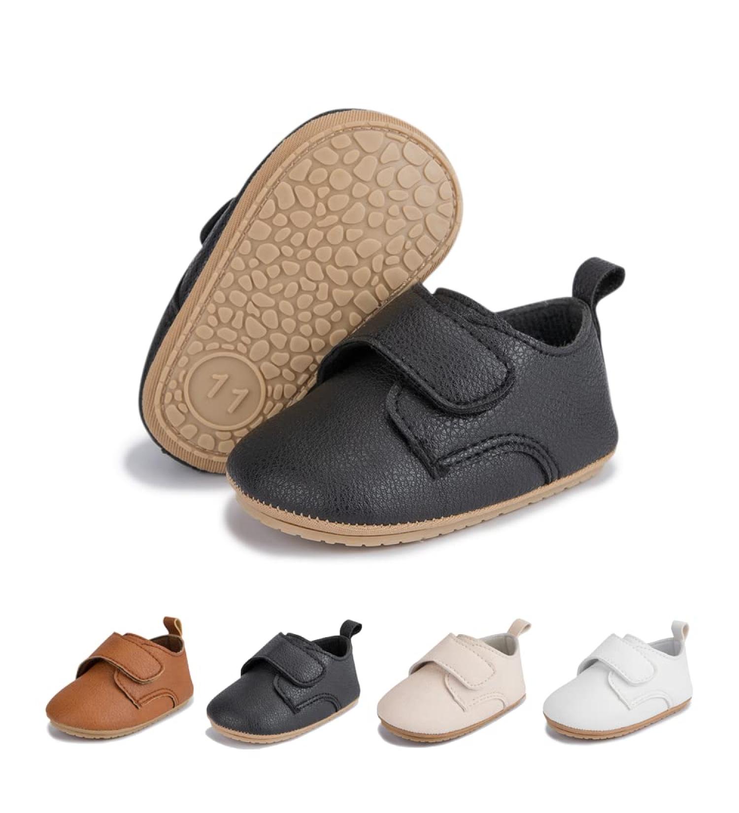 Infant Baby Oxford Shoes | Anti-Slip Trainer for Boys & Girls | 12-18 Months | Black - Buy Online on GoSupps.com