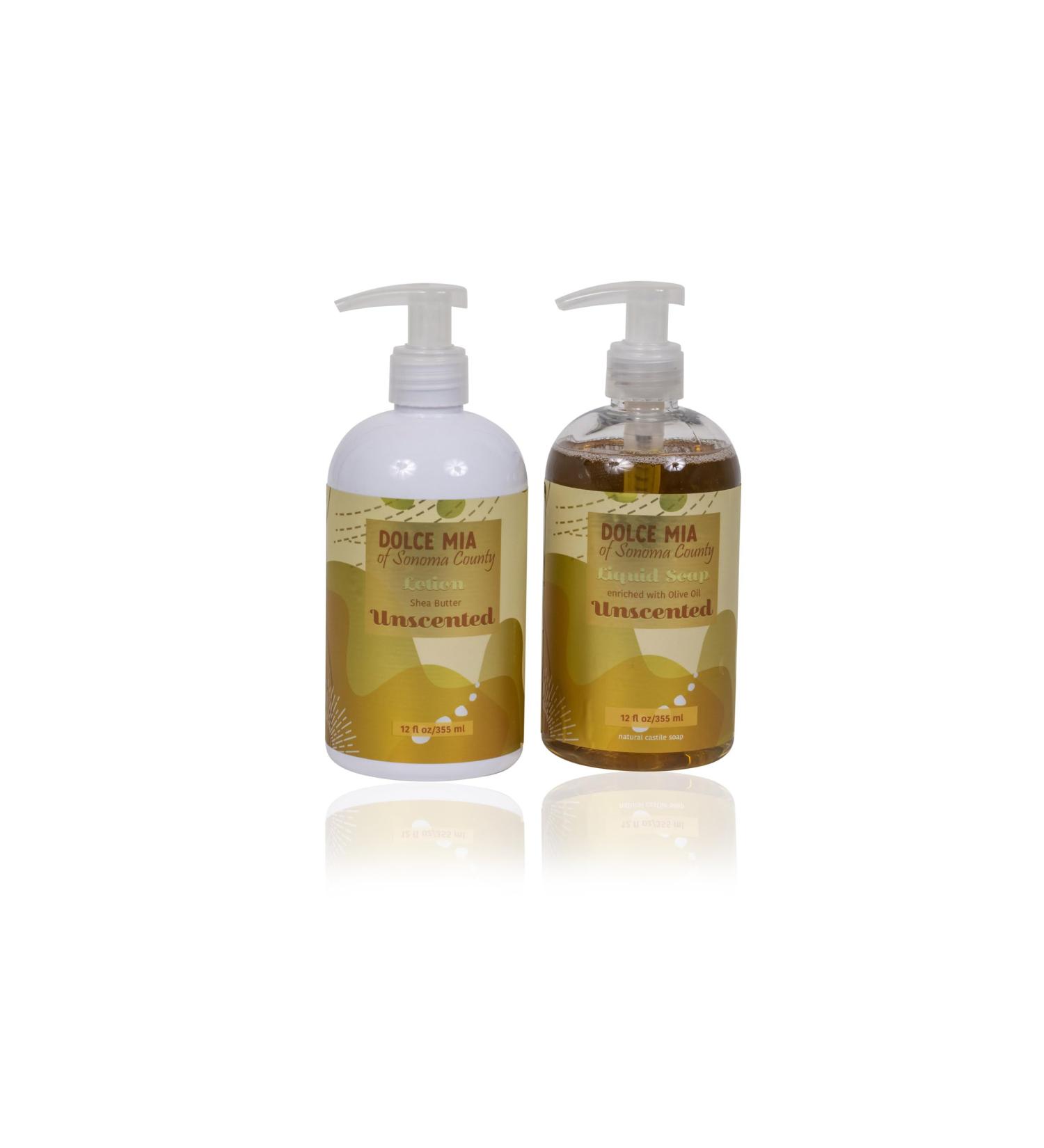 Dolce Mia | Unscented Flight of Fancy | Lotion Liquid | Organic Botanicals | Hypoalergenic | Vegan + Cruelty Free