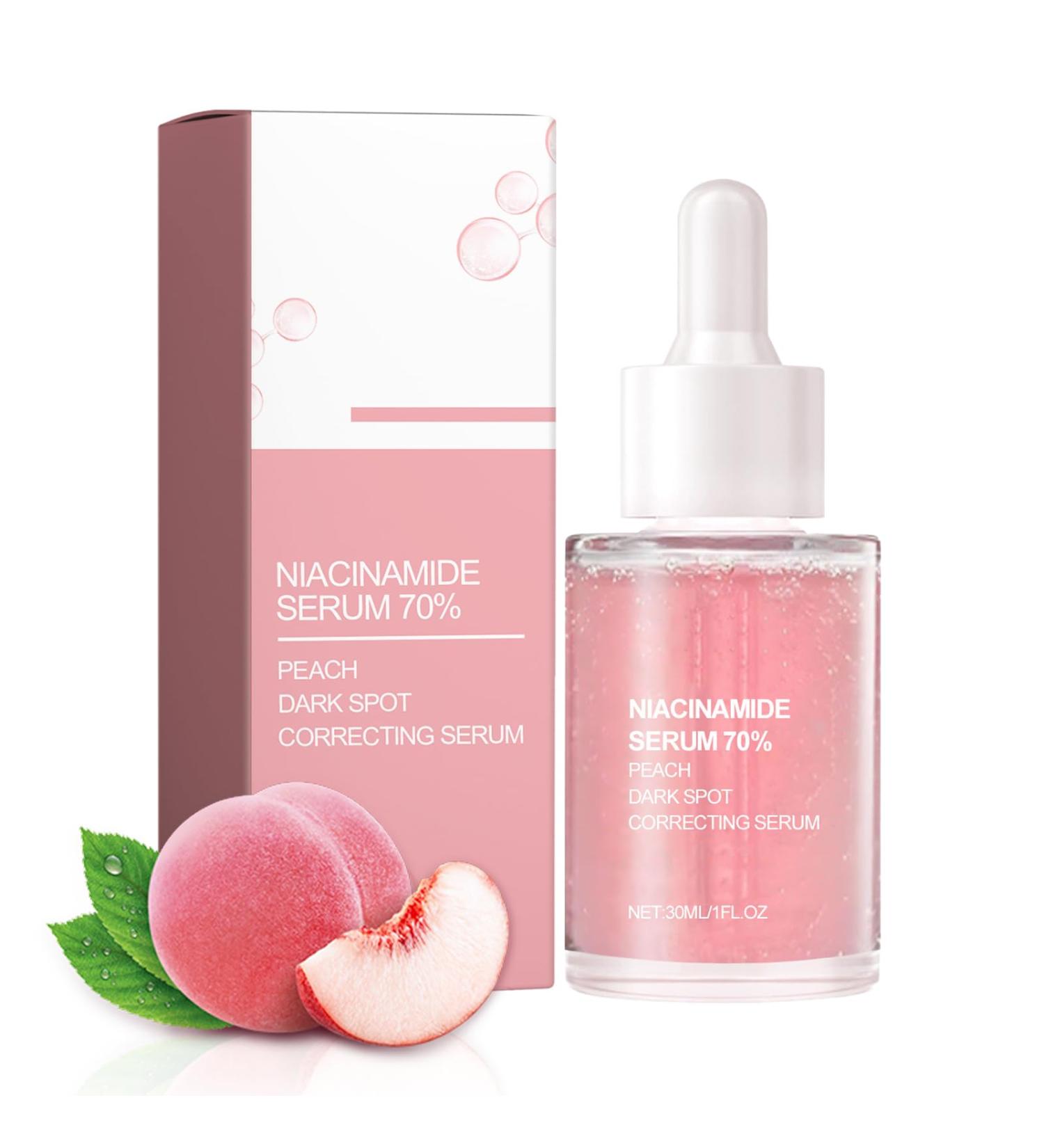 Peach 70 Niacin Serum 70% Peach Niacinamide Serum Dark Spot Correcting Glow Serum Hydrating Face Serum for smoother & glower Skin Texture in Spot-prone Skin Face Serum for Women For Dull Tired Skin - Buy Online on GoSupps.com