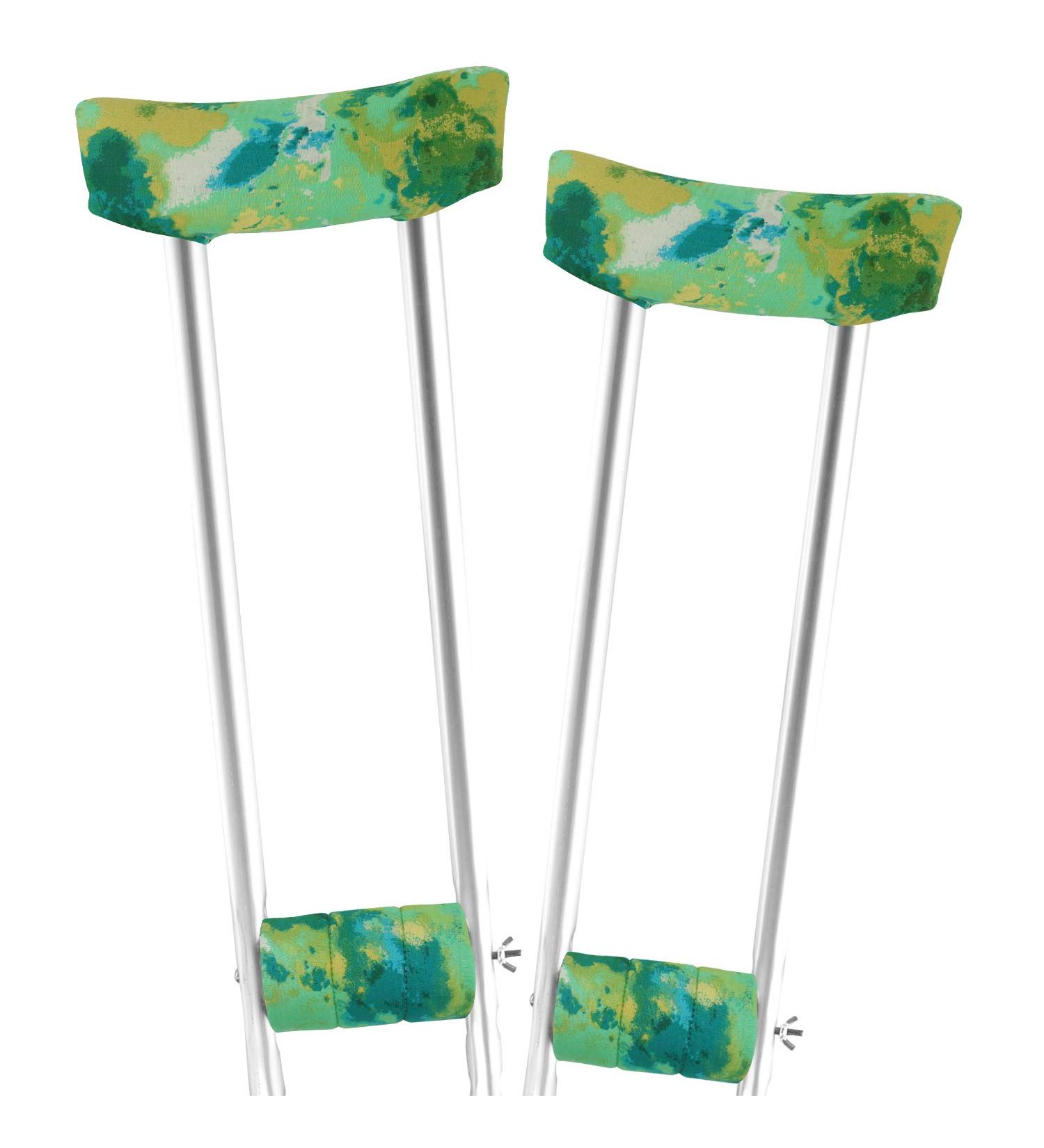 Crutch Underarm & Hand Grip Covers - Washable, Universal Padding in Dark Green - Buy Online on GoSupps.com