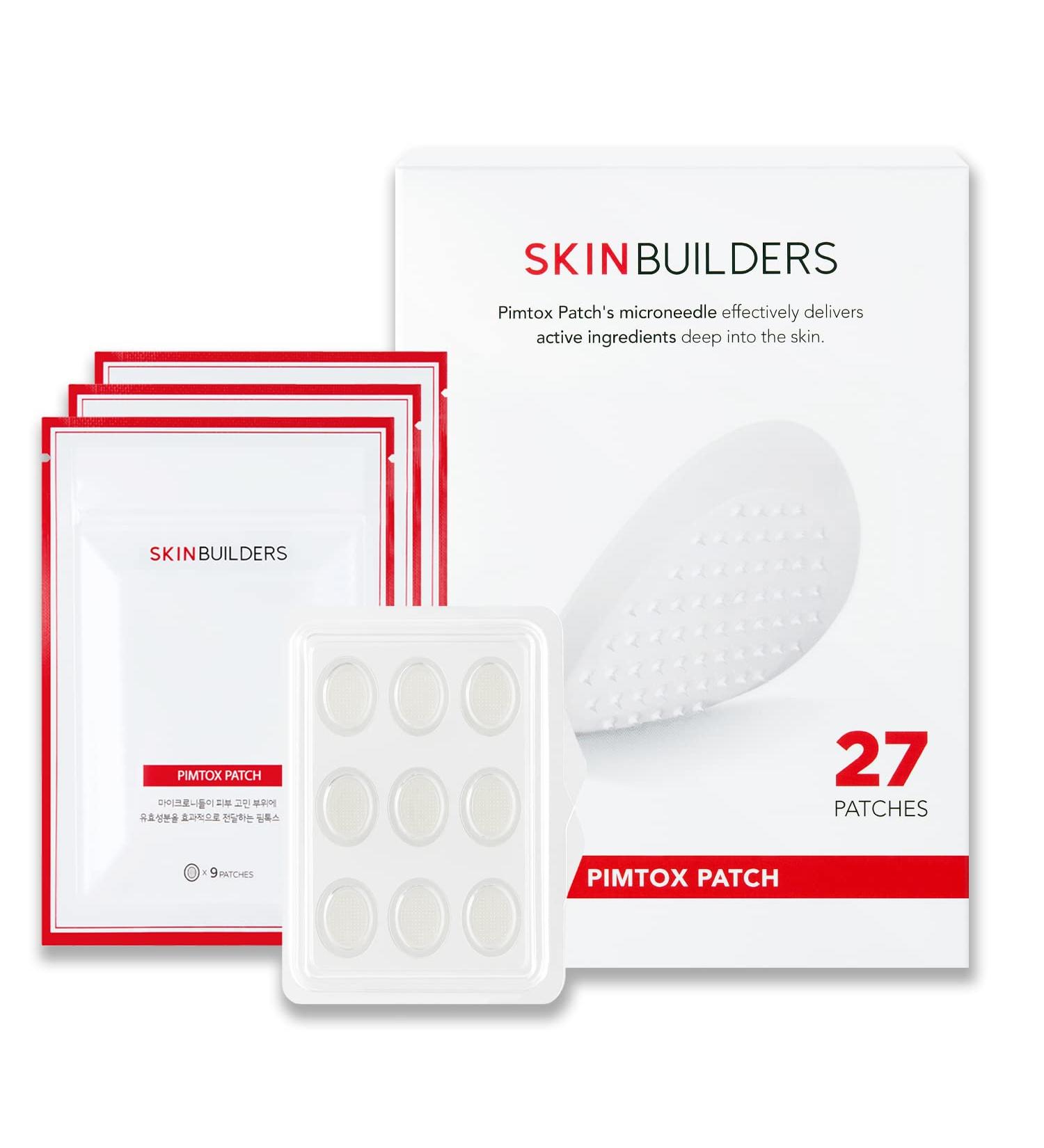 PIMTOX Patch - Microneedle Acne Pimple Patches for Skin Troubles | SKINBUILDERS 27 Patches - Buy Online on GoSupps.com