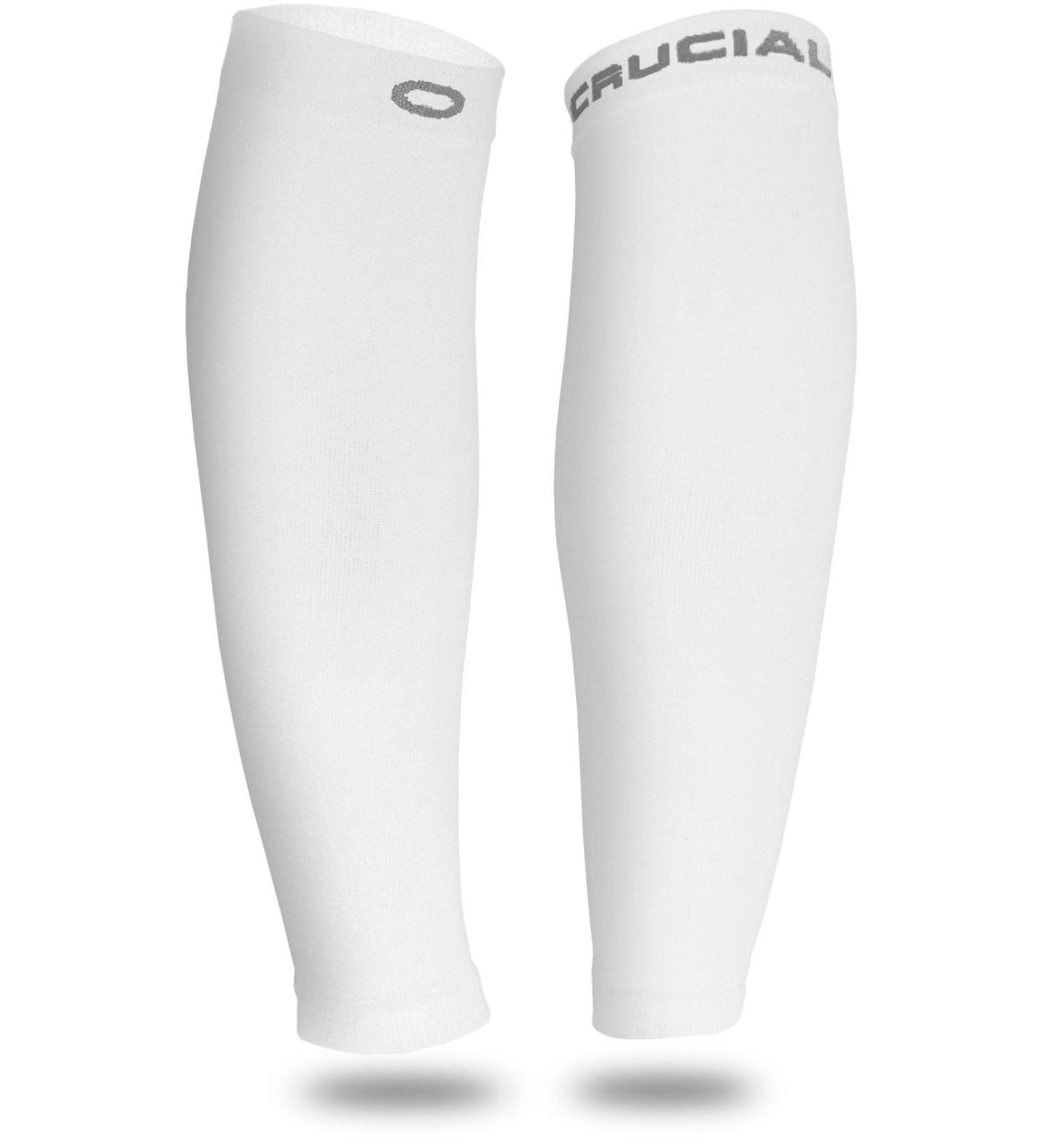 Calf Compression Sleeve (20-30mmHg) for Running & Leg Support - White, Small/Medium (12-15.5 Calf) - Men & Women - Shin Splint Relief - Ideal for Medical, Travel, Nursing, Cycling - Buy Online on GoSupps.com