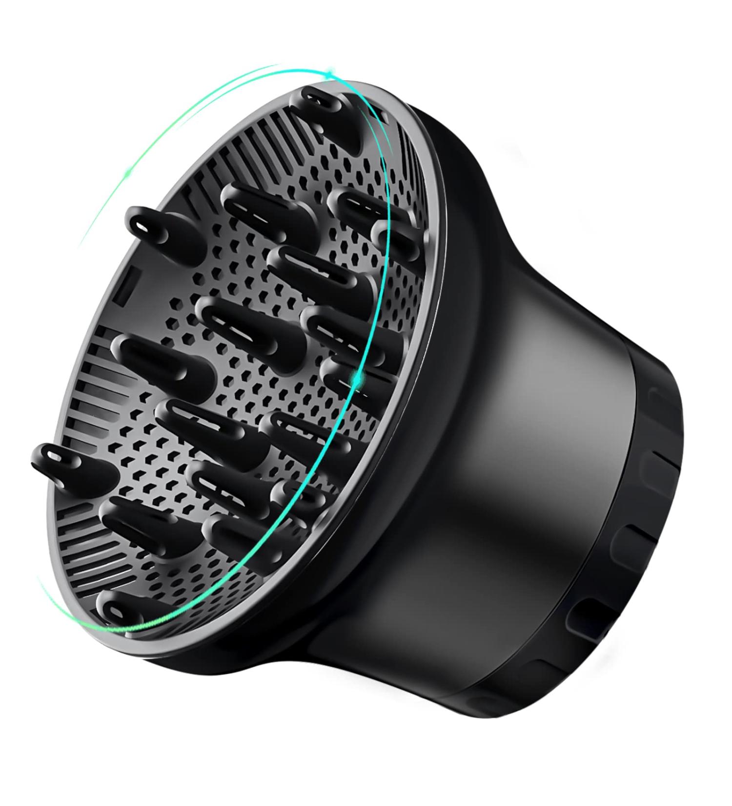 Adjustable Hair Diffuser for Curly Hair - Universal Attachment for 1.4-2.6 Inch Dryers - Ideal for Fine, Thick, Natural, and Frizzy Hair - Professional Salon Tool in Black - Buy Online on GoSupps.com