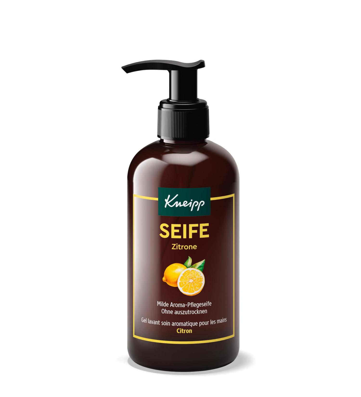 Kneipp Mild aroma care soap lemon Lisea Cubeba mild soap for antibacterial hand cleaning natural essential oils for a special scent experience 250 ml - Buy Online on GoSupps.com