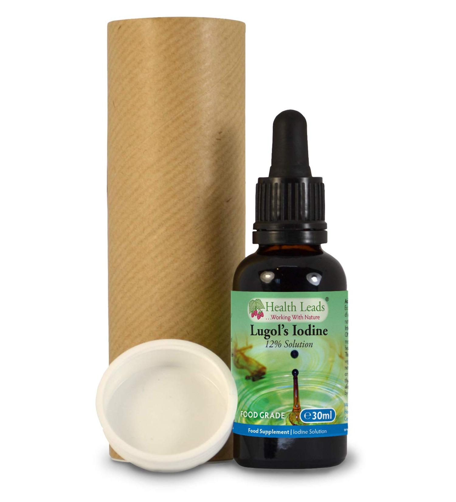 Lugols 12% Iodine Solution High Strength True 12% Liquid Formulation Bulb Pipette for Easy & Accurate Dispensing Formulated & Made in Wales (30ml) 30 ml (Pack of 1) - Buy Online on GoSupps.com