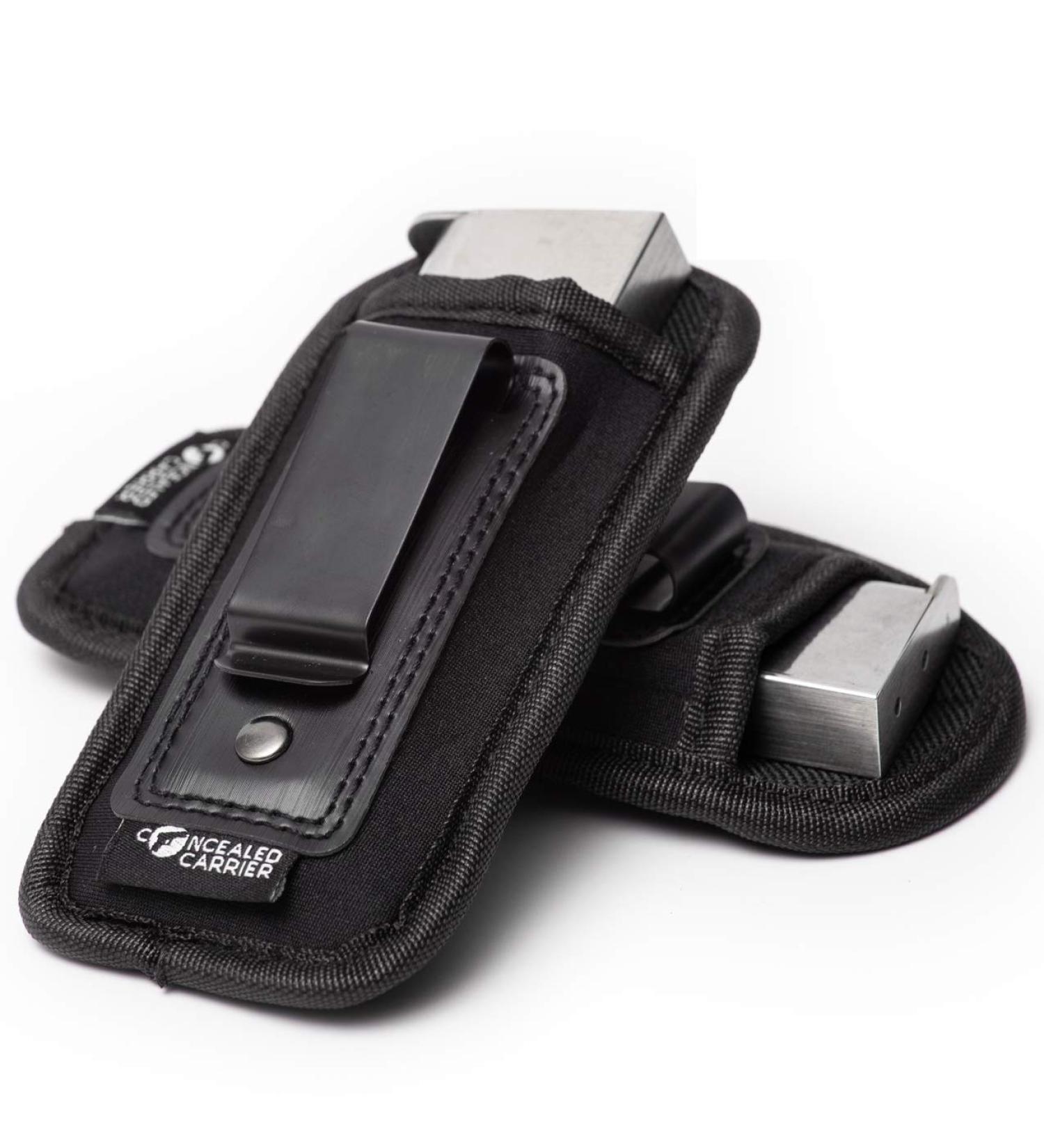 2-Pack Universal Magazine Holster IWB Clip | Fits Glock, Sig, S&W, 1911 | For 9mm .40 .45 Caliber | Fits Any 7 10 15 Round Clips | Gun Ammo Holster - Buy Online on GoSupps.com