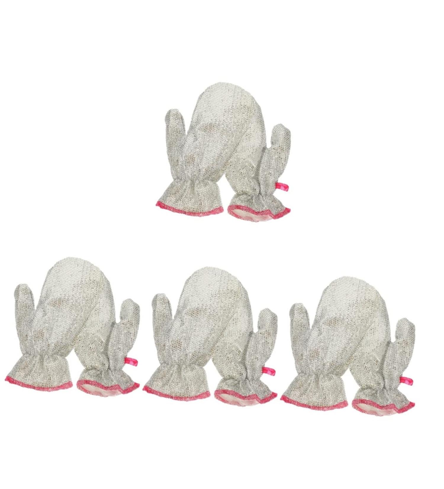 4 Pairs Mittens Cleaner Gloves Reusable Dishwashing Household Pot for Comfortable Tool Washable Bowl of Bathroom Rag Essentials Kitchen Pan Plate Dishes Washing Cleaning Scrubbing - Buy Online on GoSupps.com