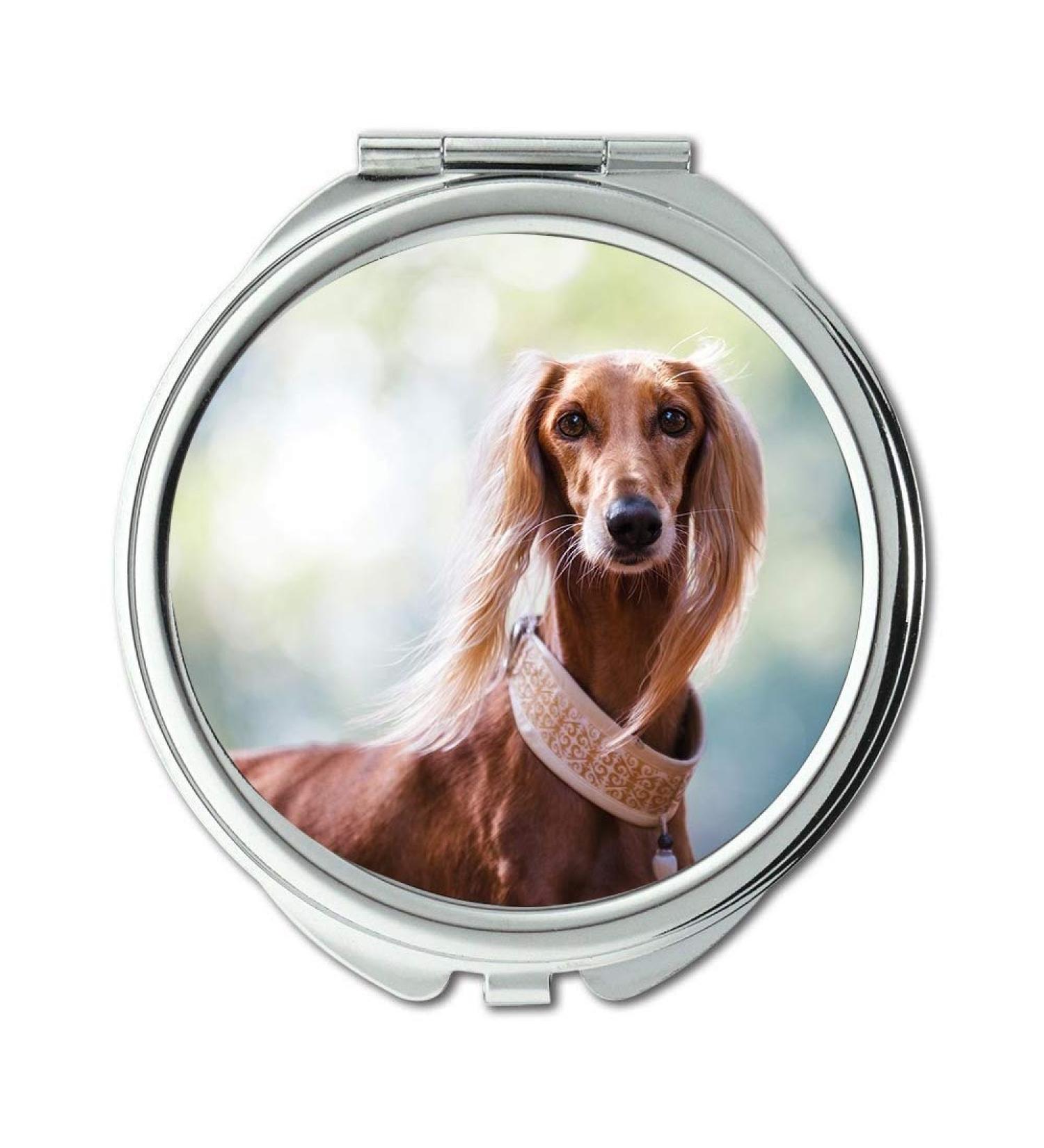 Mirror Compact Mirror Dog Animal Pet Cute Nature Outdoors Beautiful Pocket Mirror portable mirror - Buy Online on GoSupps.com