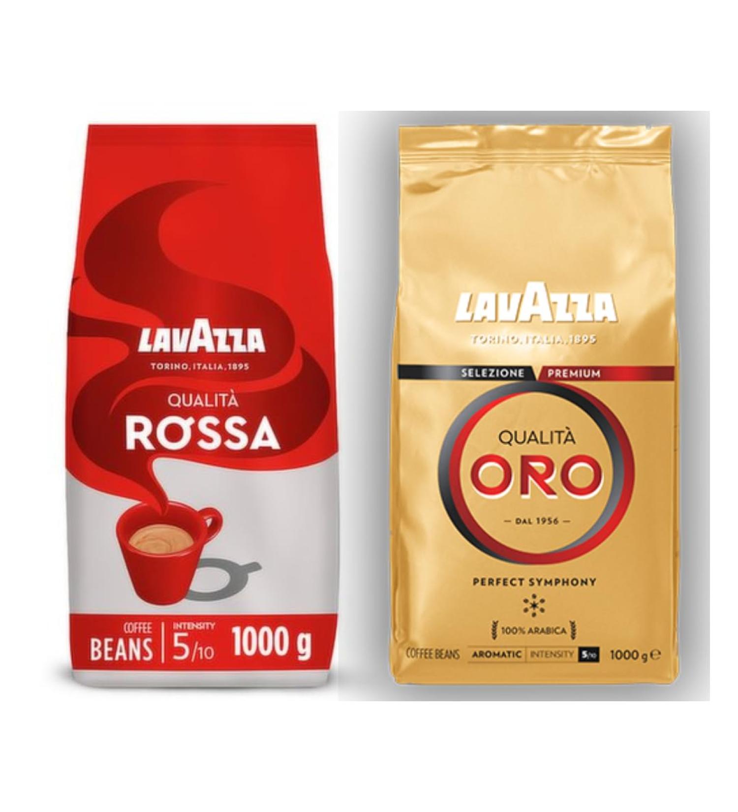 Lavazza Qualit Oro 1 kg & Lavazza Qualit Rossa Coffee Beans 1 kg - Buy Online on GoSupps.com