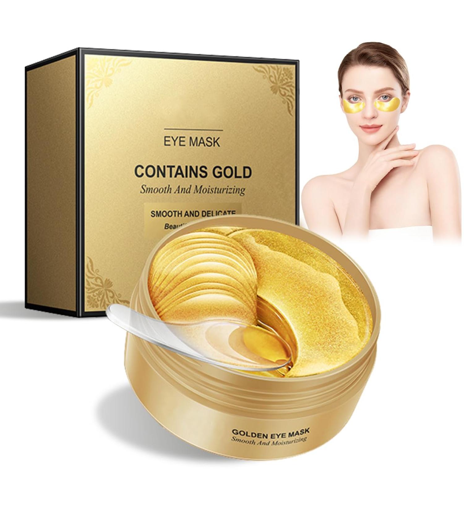 60 PCS 24K Gold Gel Eye Pads - Anti-Aging Dark Circles Puffiness Relief | Hydrating Collagen Eye Mask - Buy Online on GoSupps.com