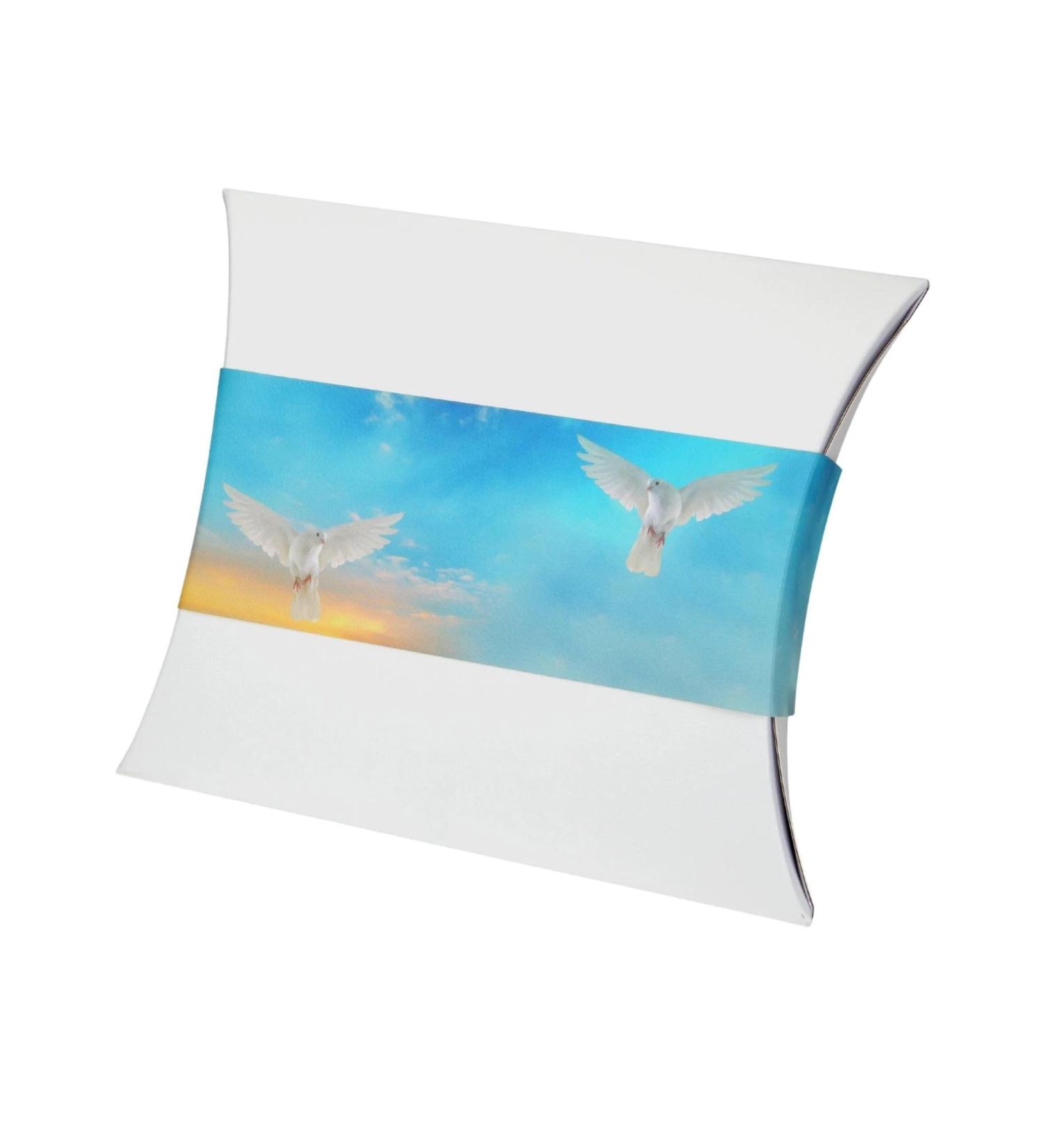 Urns UK Hand Crafted Serenity Water Burial Urn-Soaring Doves White Large/Adult