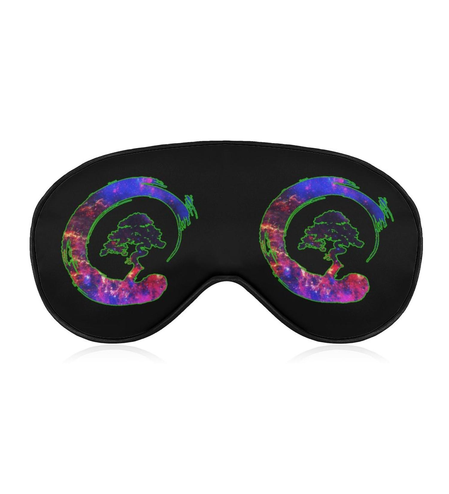 Bonsai Tree Circle Sleep Mask - Adjustable Strap, Blocks Light for Night Travel & Nap - Men Women Eye Cover - Buy Online on GoSupps.com