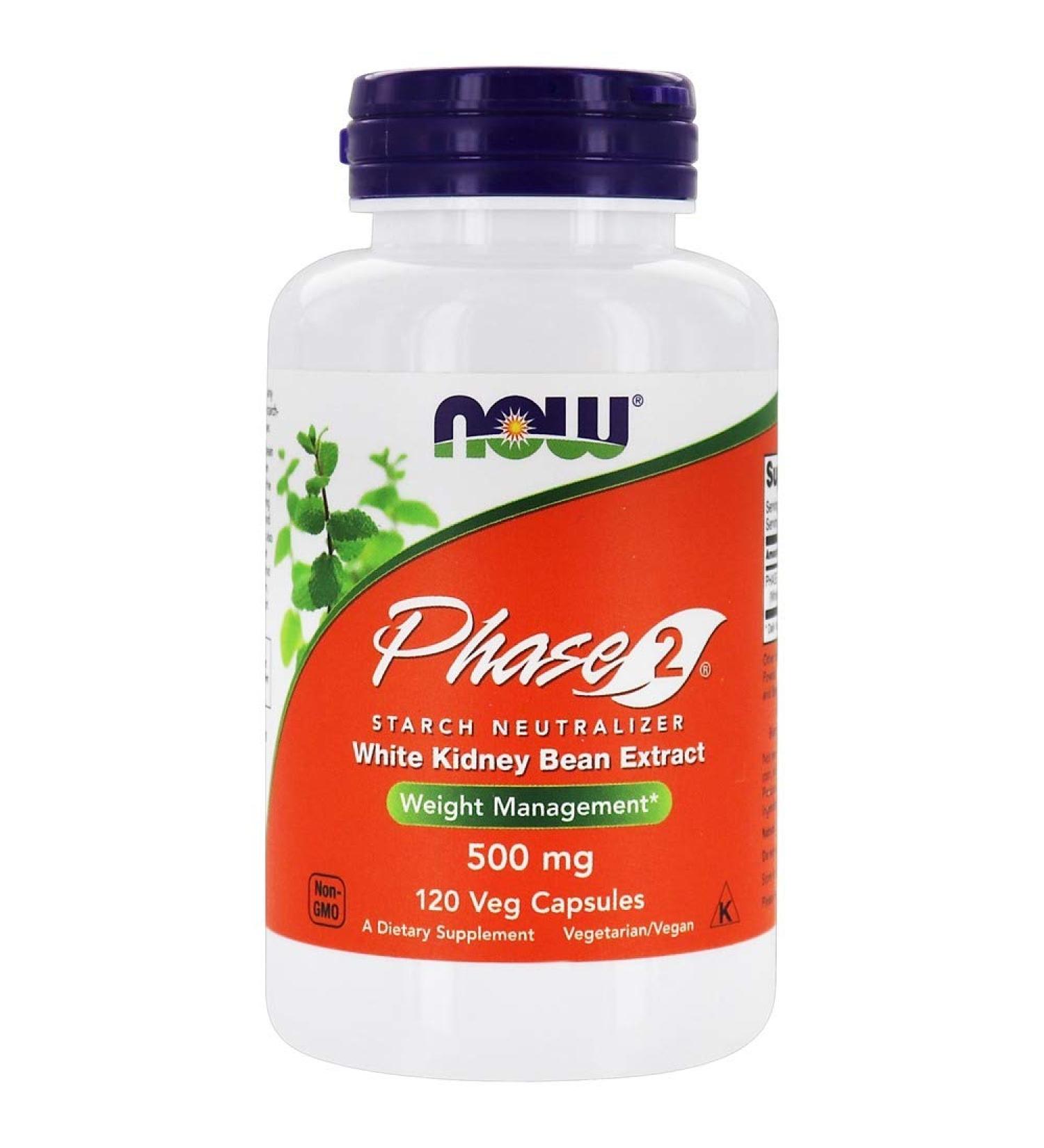 Now Foods Phase 2 Starch Neutralizer 500mg - 120 Veg Capsules - Buy Online on GoSupps.com
