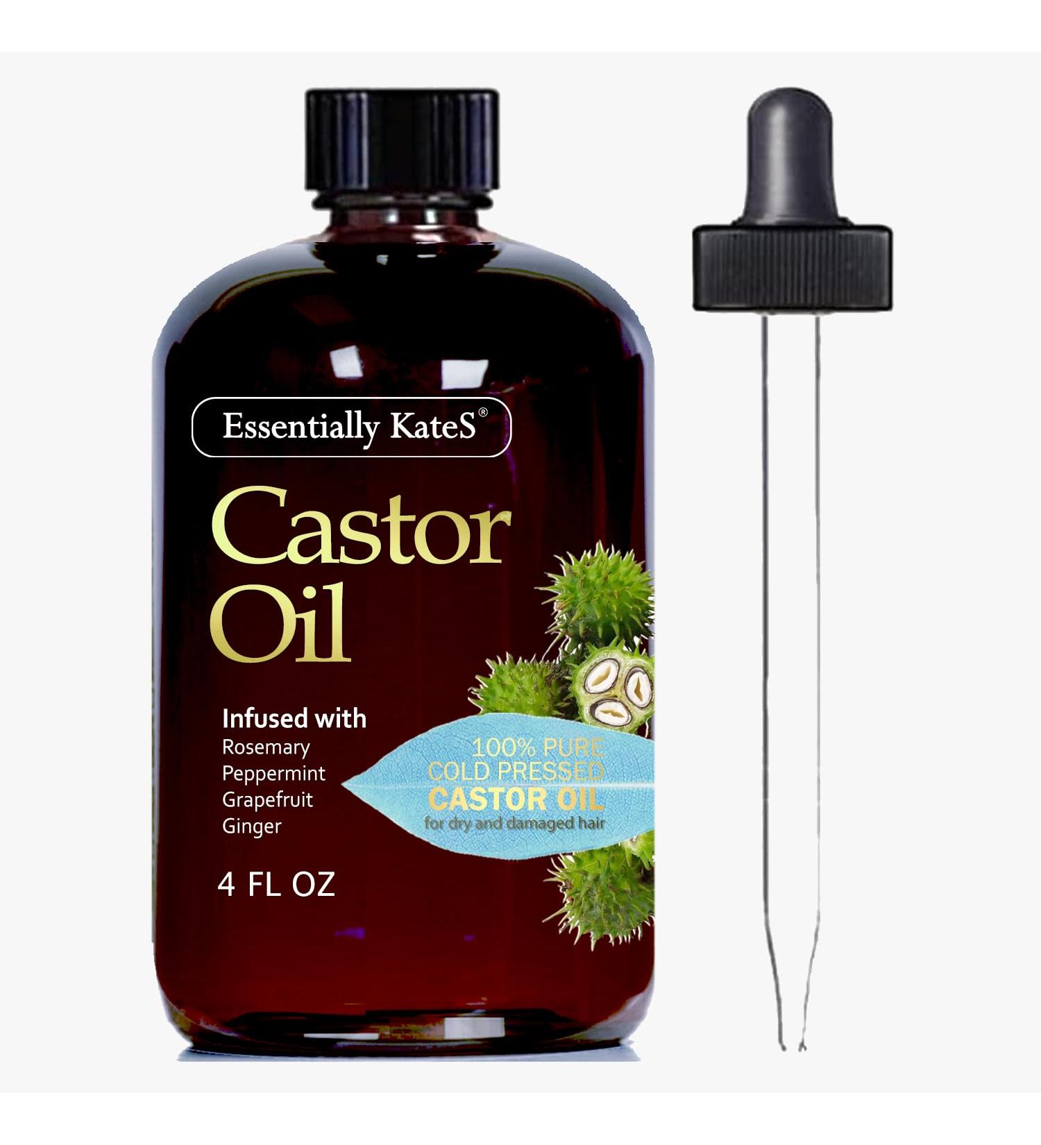 Hair Oil 4 Fl Oz - Castor Oil with Rosemary Peppermint Grapefruit & Ginger for Thicker Fuller & Healthier Hair | International Shipping - Buy Online on GoSupps.com