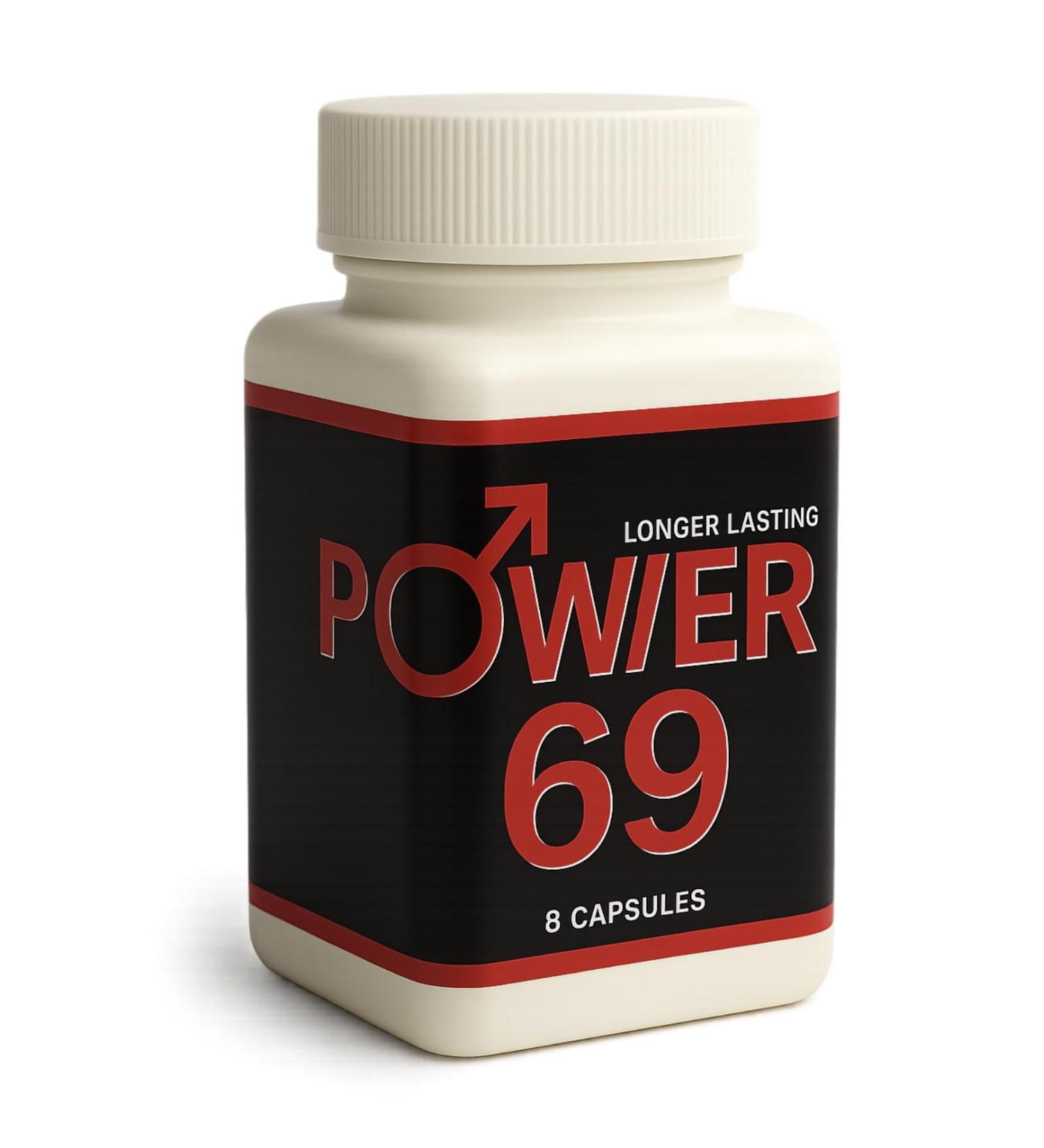 Power 69 Supplement for Men 8 Capsules Compact Bottle Daily Use Non-Stimulant Formula Capsule Format Designed for Adult Wellness Routines