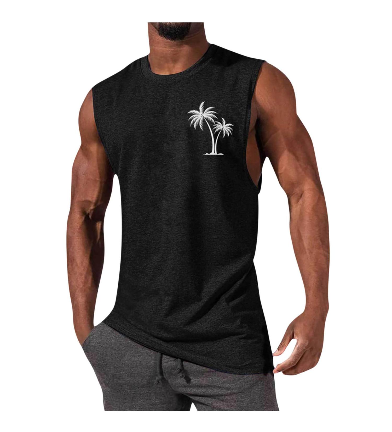 Men's Stretch Cotton Tank Top Comfortable Short Arm Workout Undershirt for Fitness & Bodybuilding - Regular Fit | 2024 Athletic Black - Buy Online on GoSupps.com