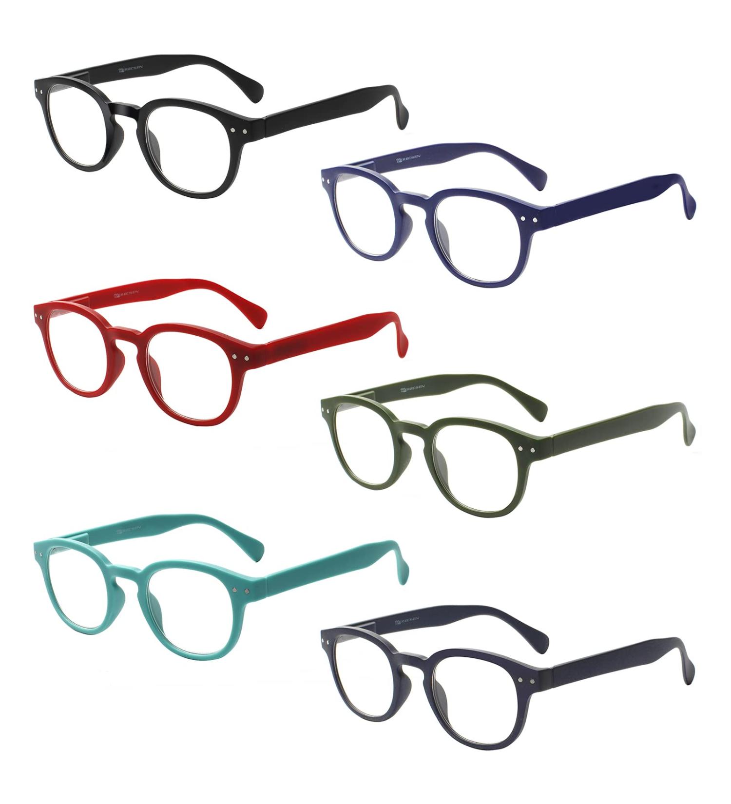 Cojwis 6 Pack Reading Glasses - Ultra Clear Crystal Spring Hinges Matte Finish 6 Colors for Women - Stylish & Comfortable Eyewear - Buy Online on GoSupps.com