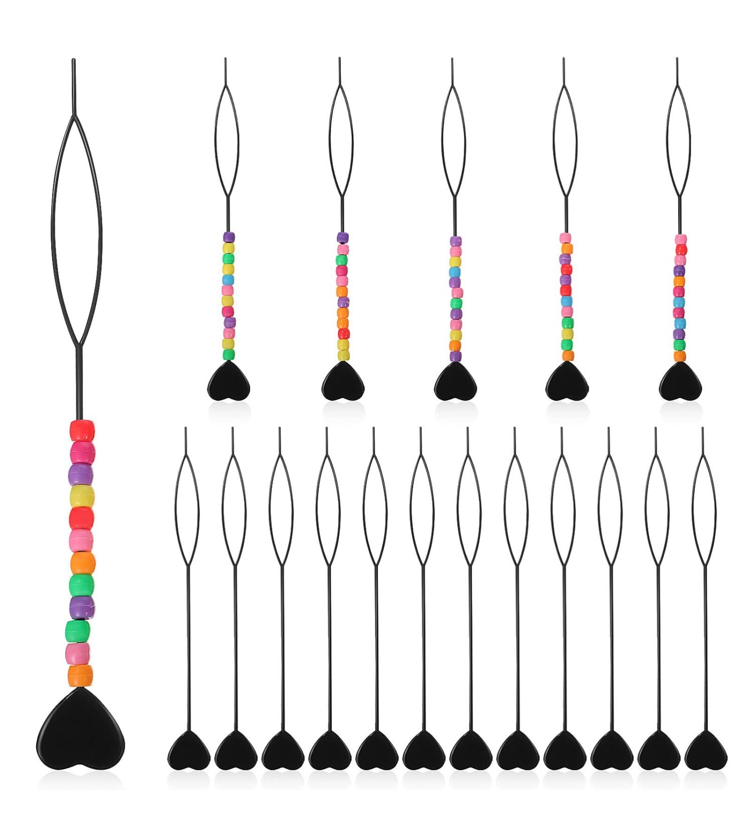 FRCOLOR 18 Pieces Hair Braid Quick Beaders Hair Pull-Through Tools Hair Braid Ponytail Maker Styling Tools for Loading Beads Hair Tail Beading Ponytail Makers - Buy Online on GoSupps.com