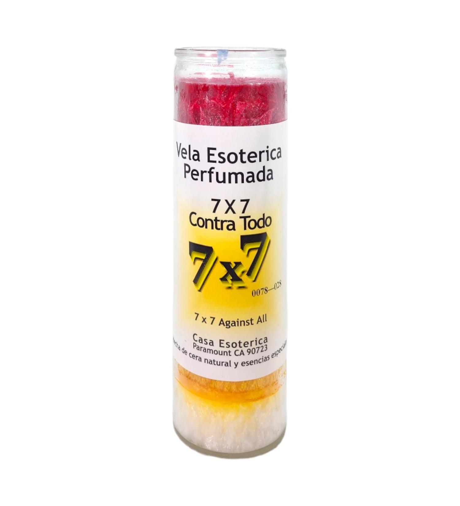 7X7 Against All-Palm Wax Spell Candle | 7 Color Intention Candle | Vela CASA ESOTERICA PERFUMADA - Spiritual Rituals - Buy Online on GoSupps.com
